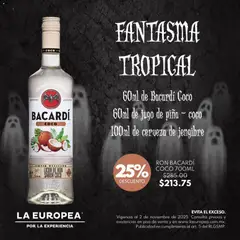 Vista previa las ofertas de la tienda La Europea - Catálogo Bacardi Coco desde el 31/10/2025 
