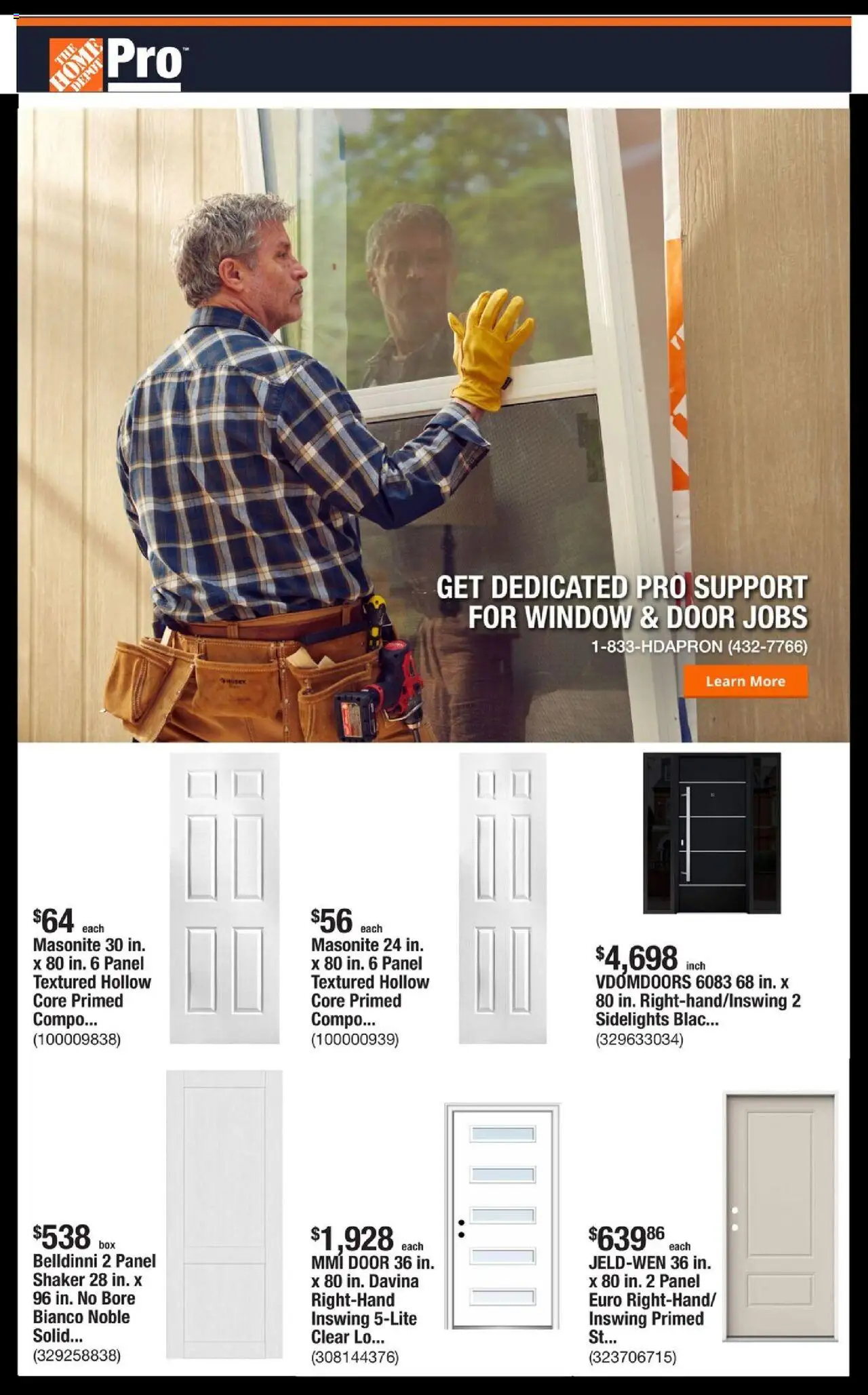 Home Depot Shop Pro Ad - FL from 09/15/2025 - Flyer - Page number 1 - Masonite
