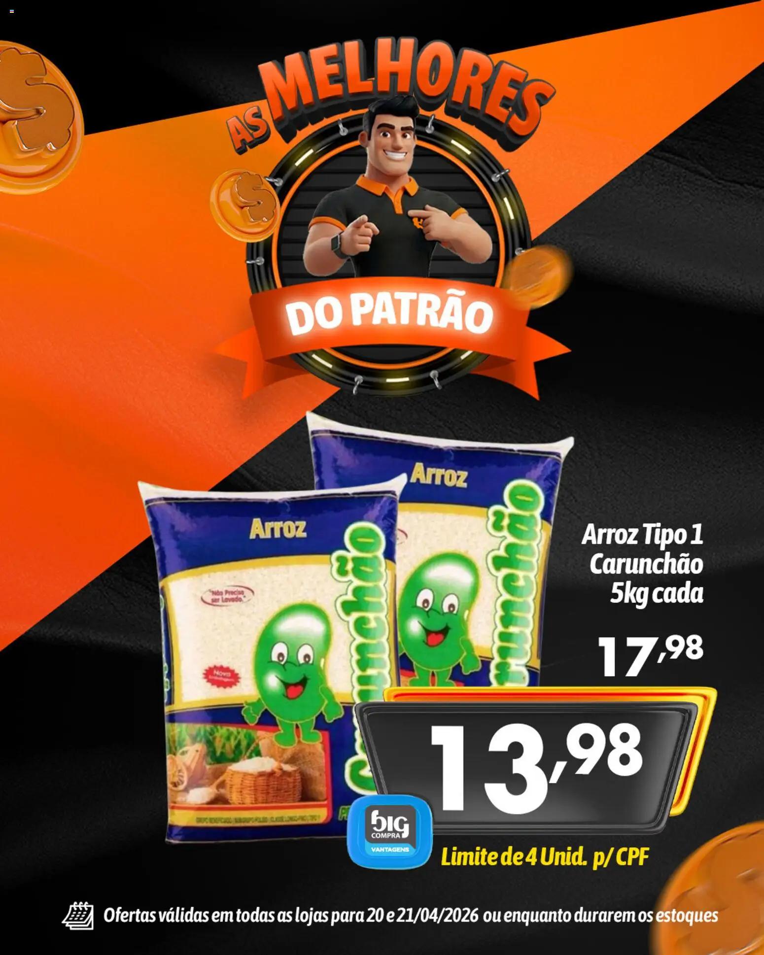 Pré-Visualização do folheto "Big Compra ofertas Melhores do Patrão" da loja Big Compra válido a partir de 20/04/2026