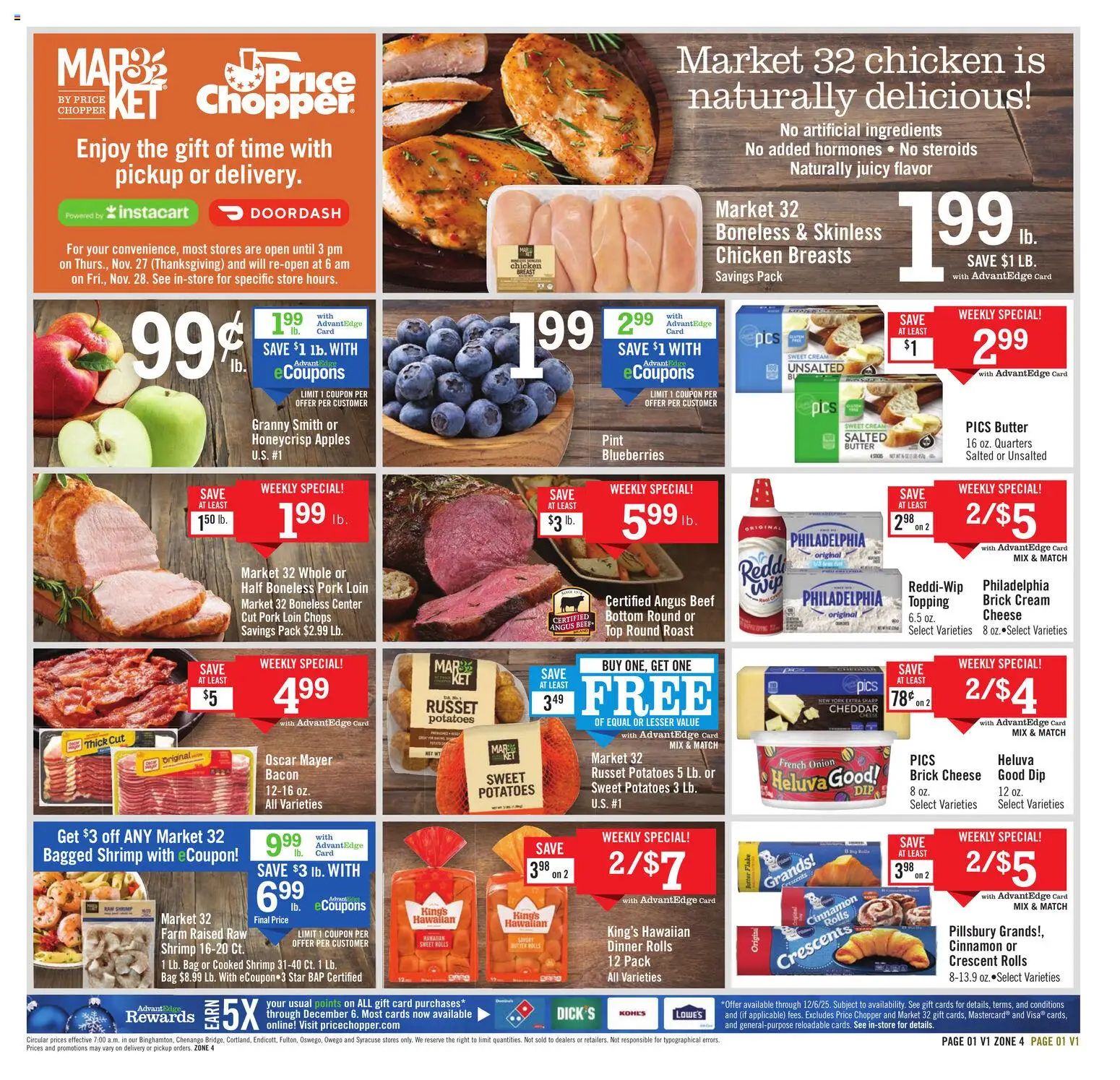 Ad Preview of Price Chopper Weekly Ad from 11/16/2025