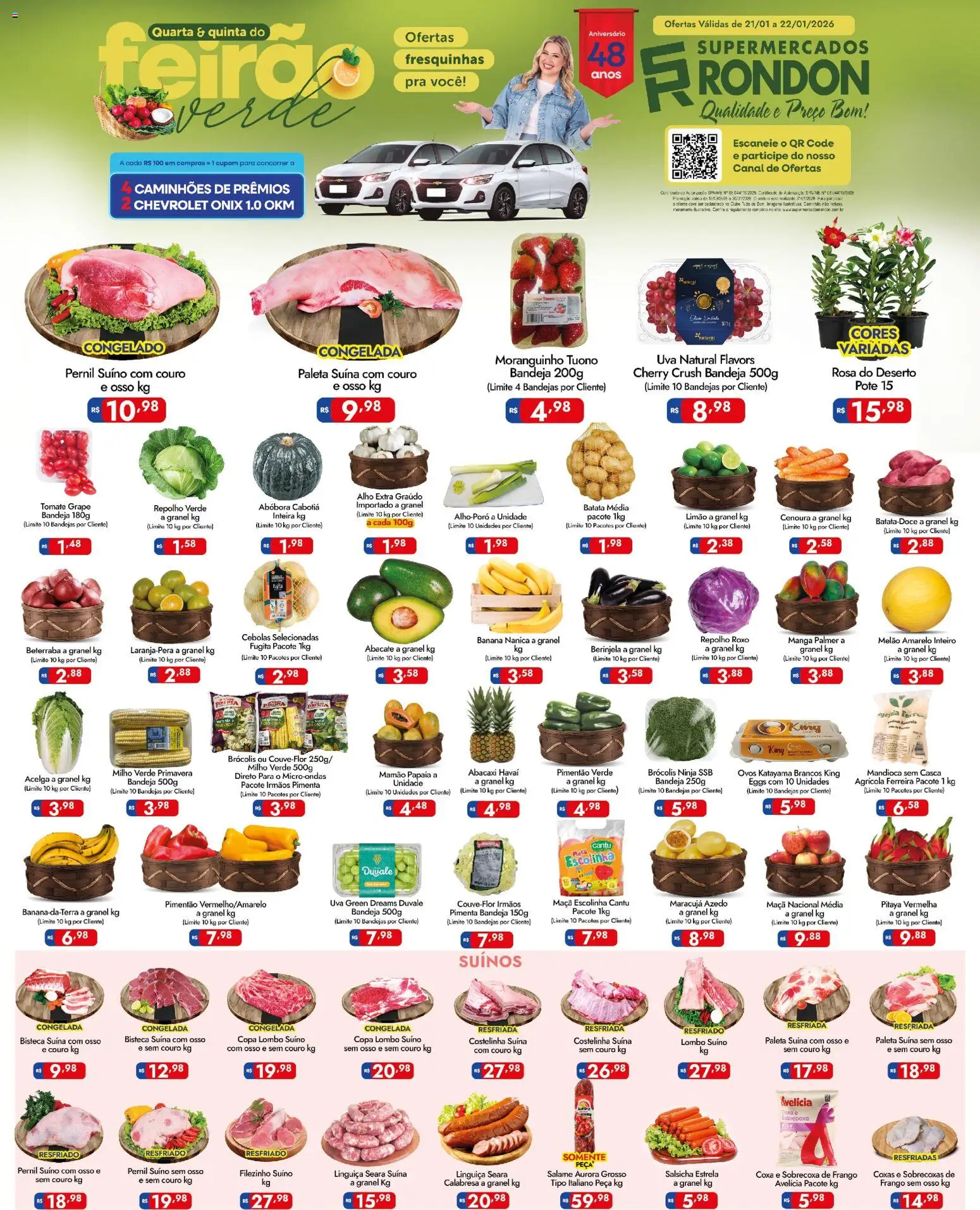 Pré-Visualização do folheto "Ofertas do semana" da loja Supermercados Rondon válido a partir de 21/01/2026