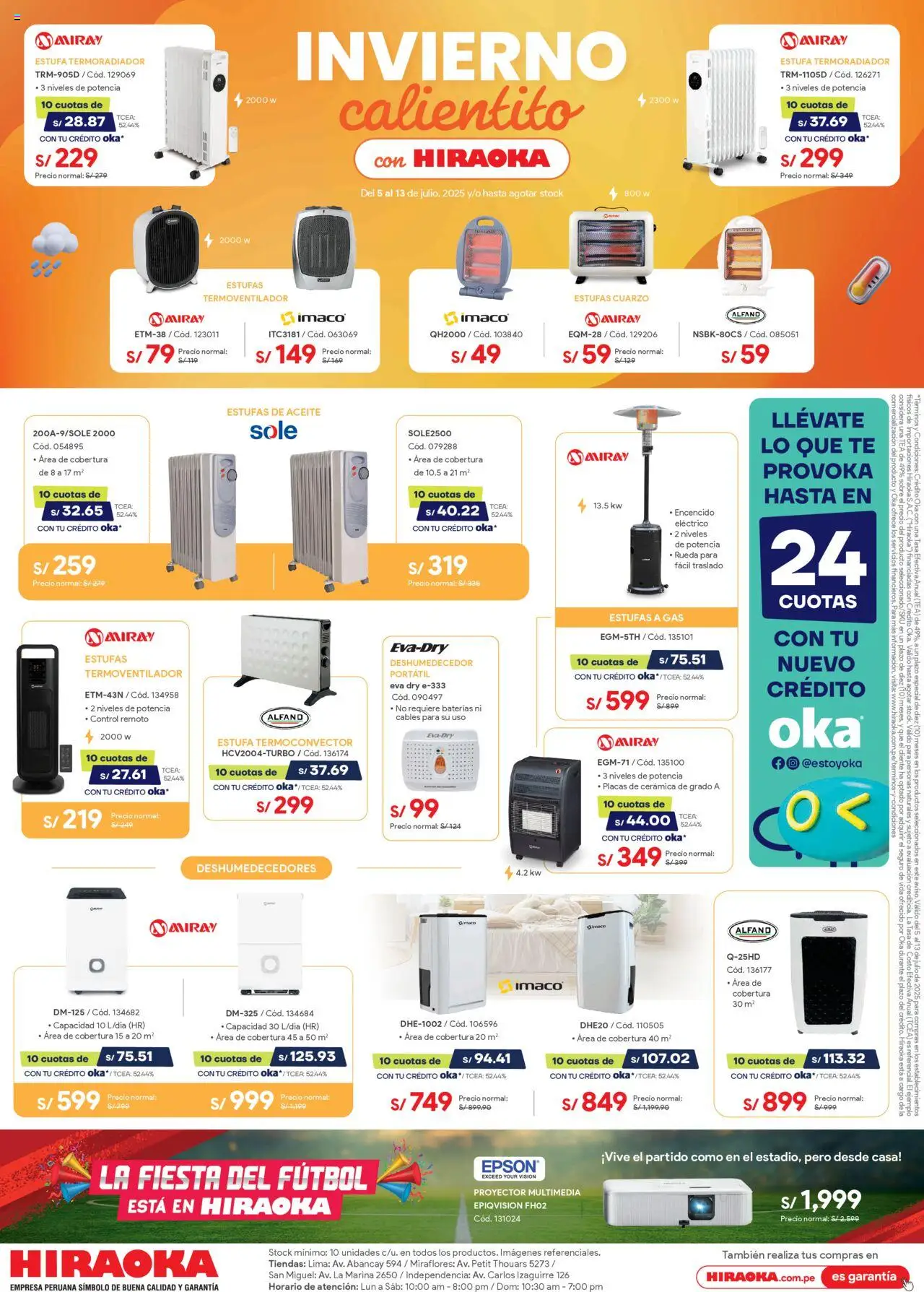 Hiraoka Invierno Calientito (05/07/2025 - 13/07/2025) - ofertas de hoy - número de página 1 - Lima, Té, Aceite