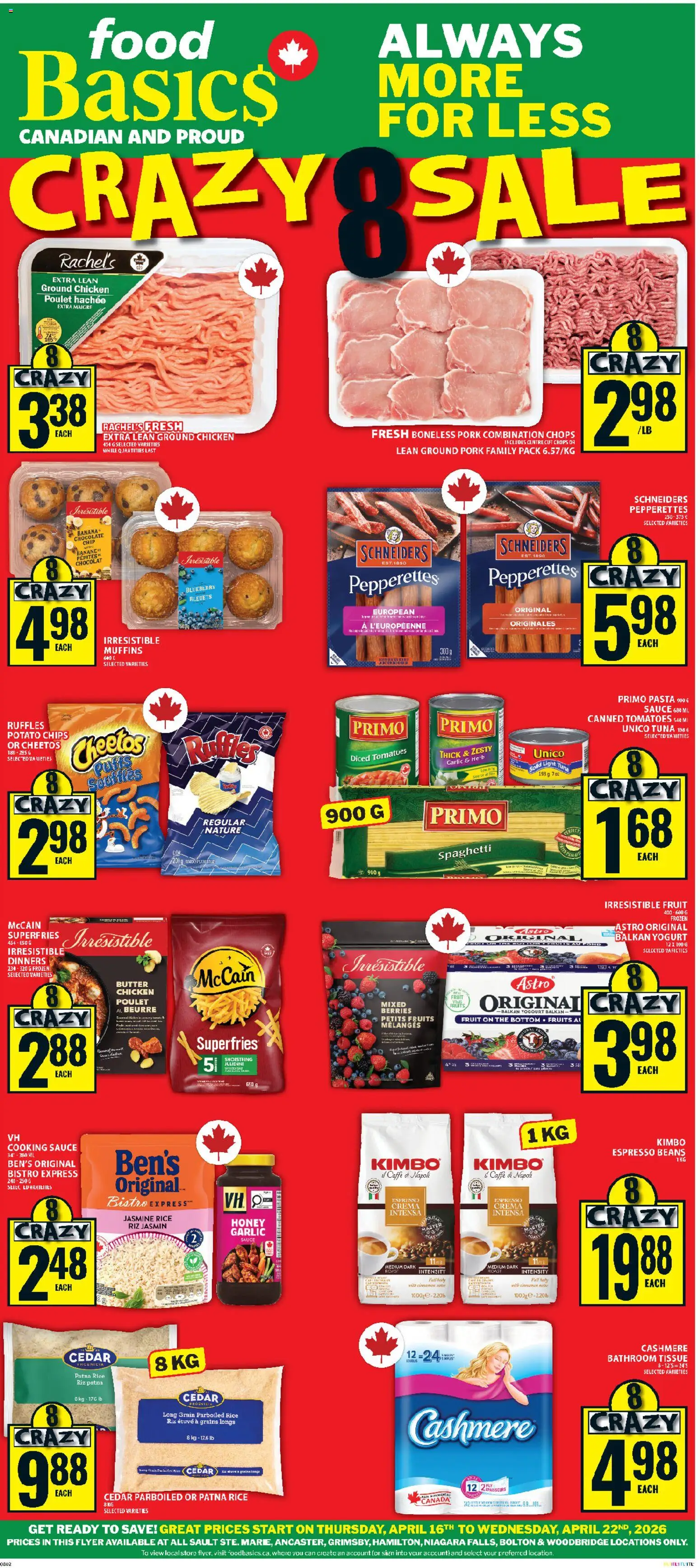 Preview of leaflet Food Basics weekly flyer - Ancaster from shop Food Basics is valid from Apr 16, 2026