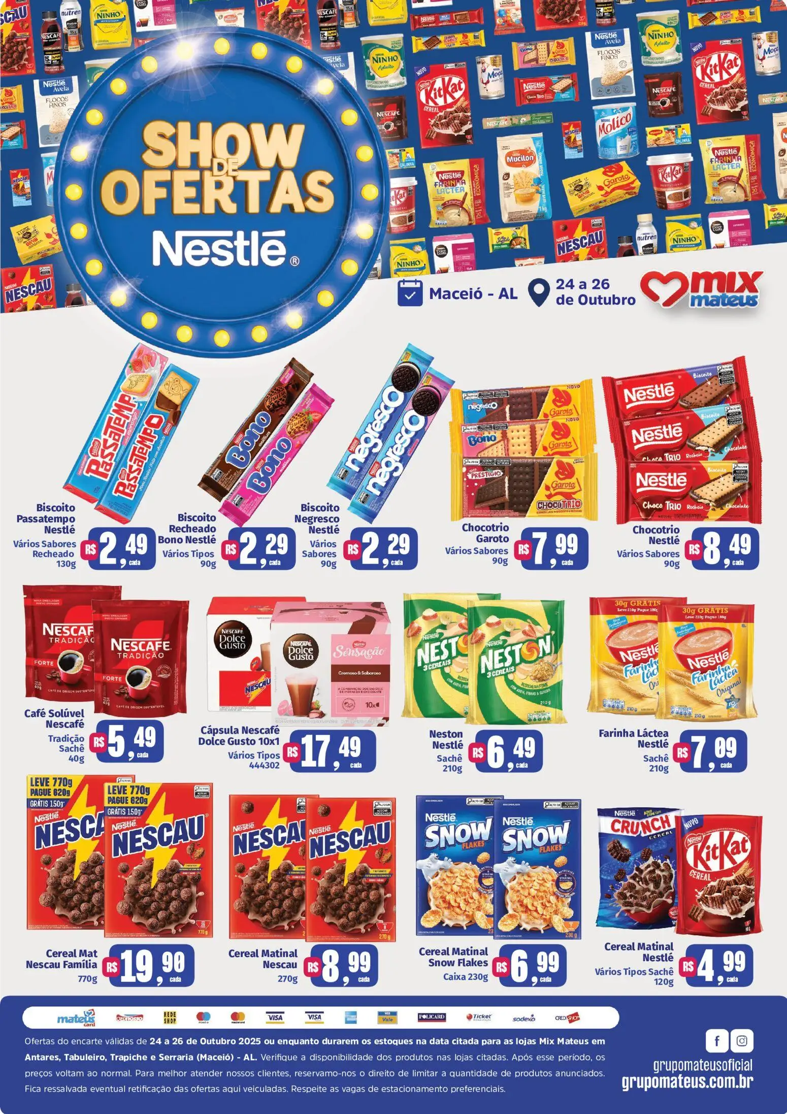 Mateus folheto "Ofertas Festival Nestle" válido a partir de 24/10/2025 - número de página 1