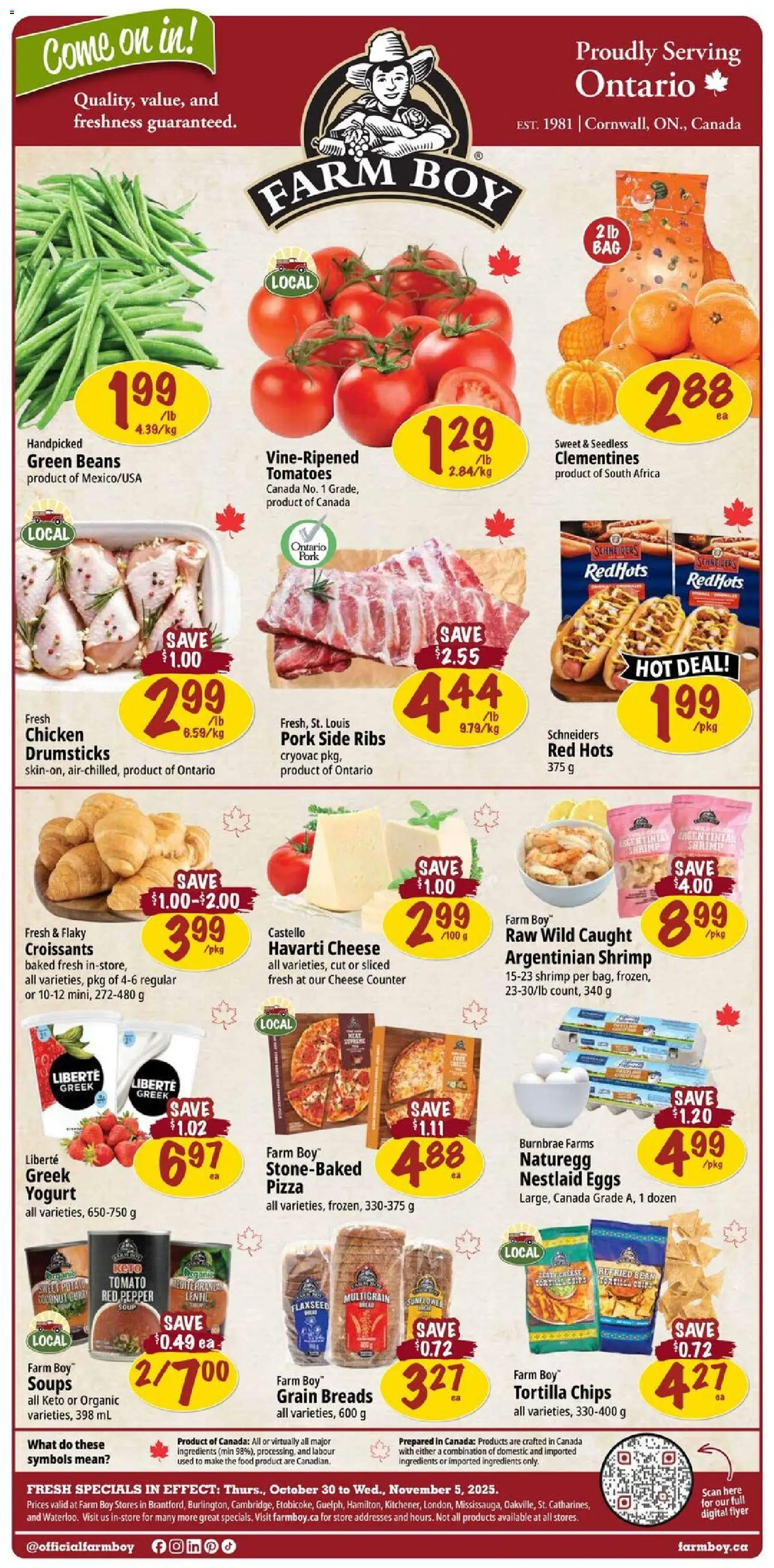 Preview of leaflet Weekly flyer / circulaire from shop Farm Boy is valid from Oct 30, 2025