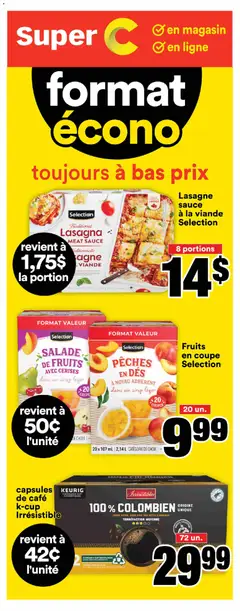 Preview of leaflet Cahier format écono from shop Super C is valid from Nov 20, 2025