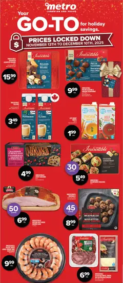 Un aperçu du dépliant Private Label Holiday Flyer - Trois-Pistoles du magasin Metro est valide à partir 27 nov. 2025