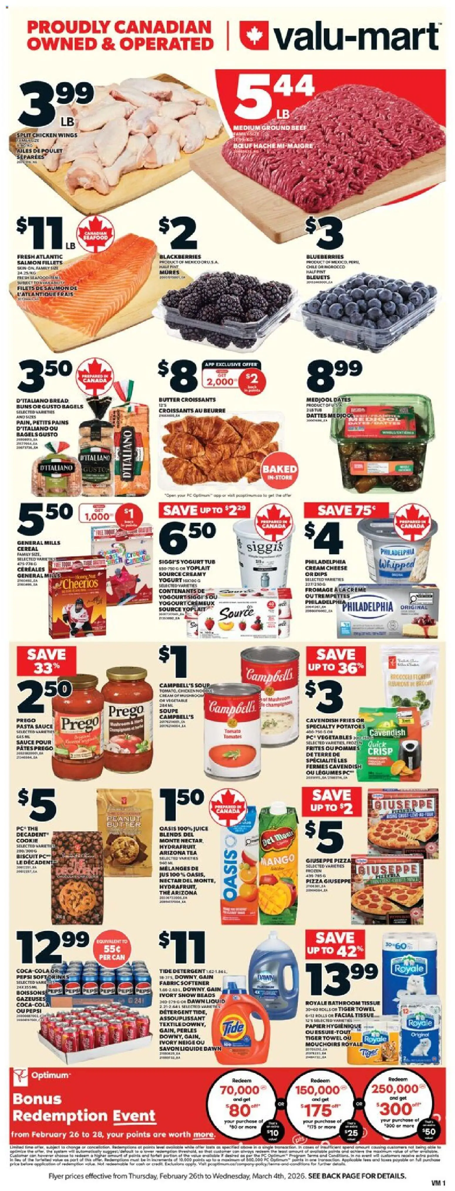 Preview of leaflet Weekly Flyer from shop Valu Mart is valid from Feb 26, 2026