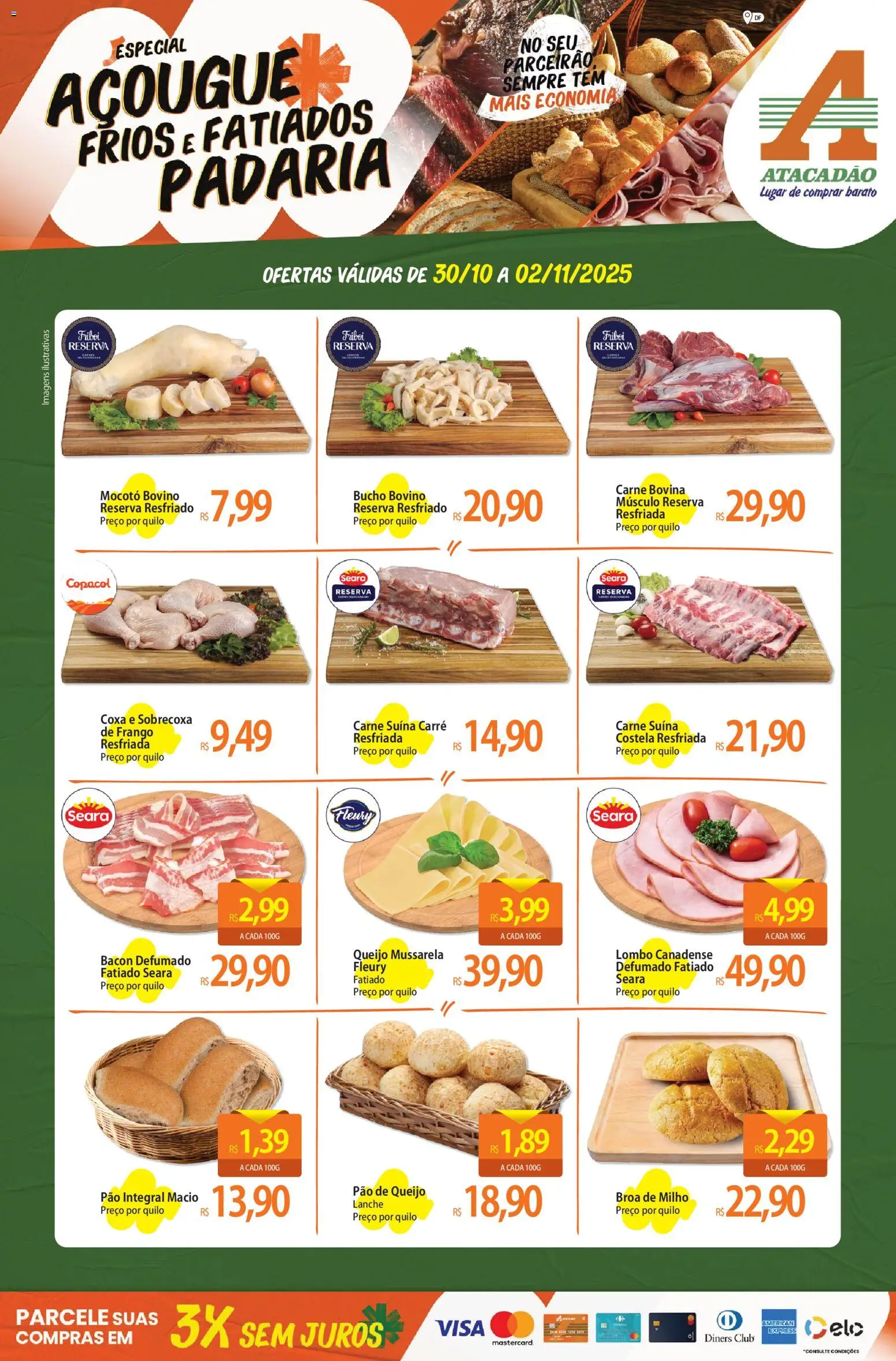 Pré-Visualização do folheto "Ofertas - DF" da loja Atacadão válido a partir de 30/10/2025