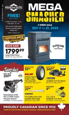 Preview of leaflet 2 Week Sale! from shop Princess Auto is valid from Sep 09, 2025