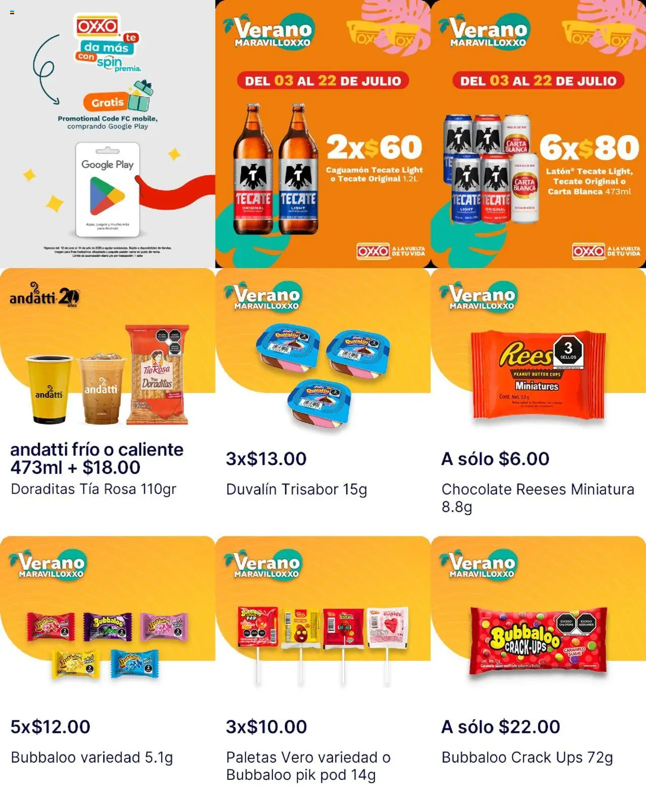Folleto OXXO y sus promociones válidas desde el 03/07/2025 - Número de página 1