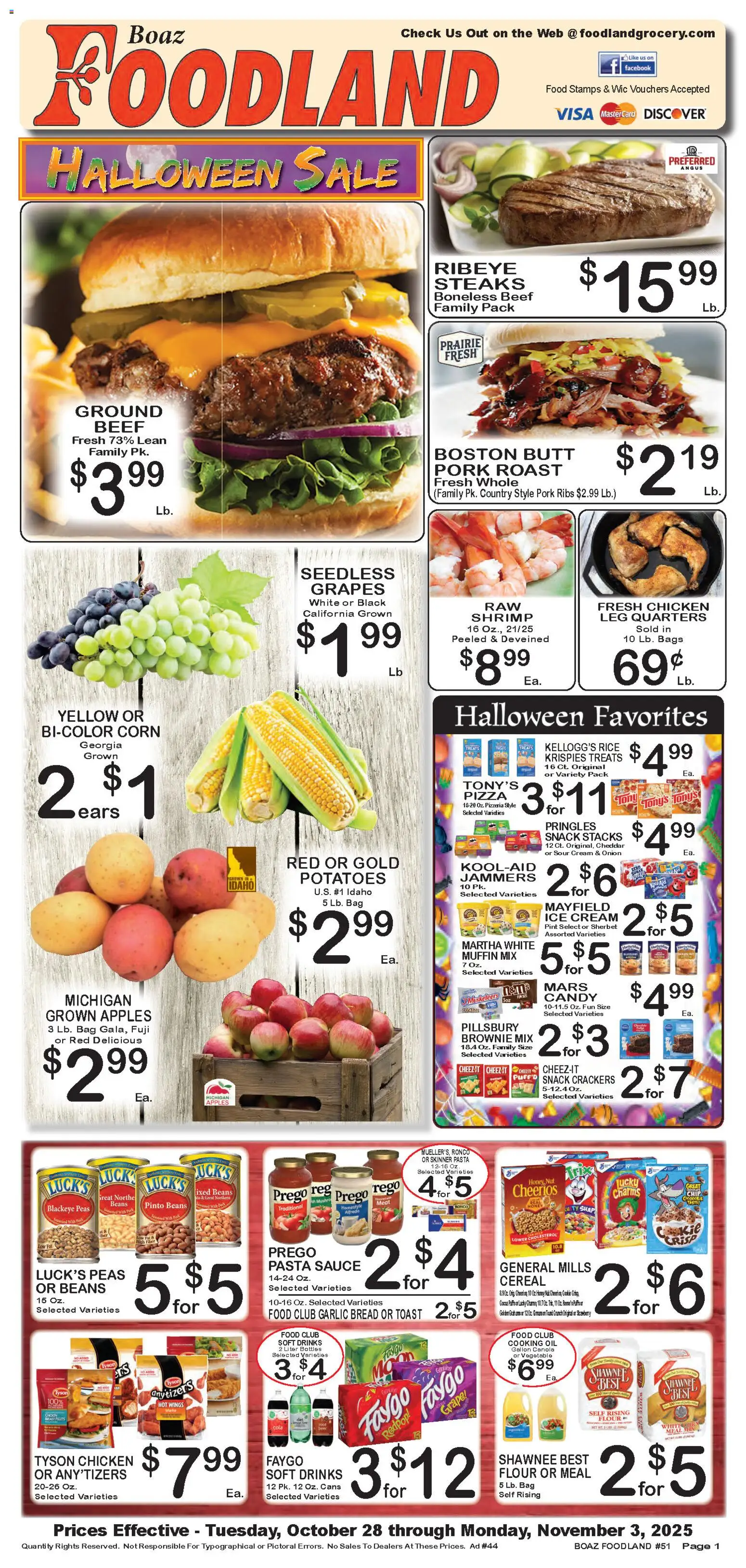 Ad Preview of Foodland Weekly Ad from 10/28/2025