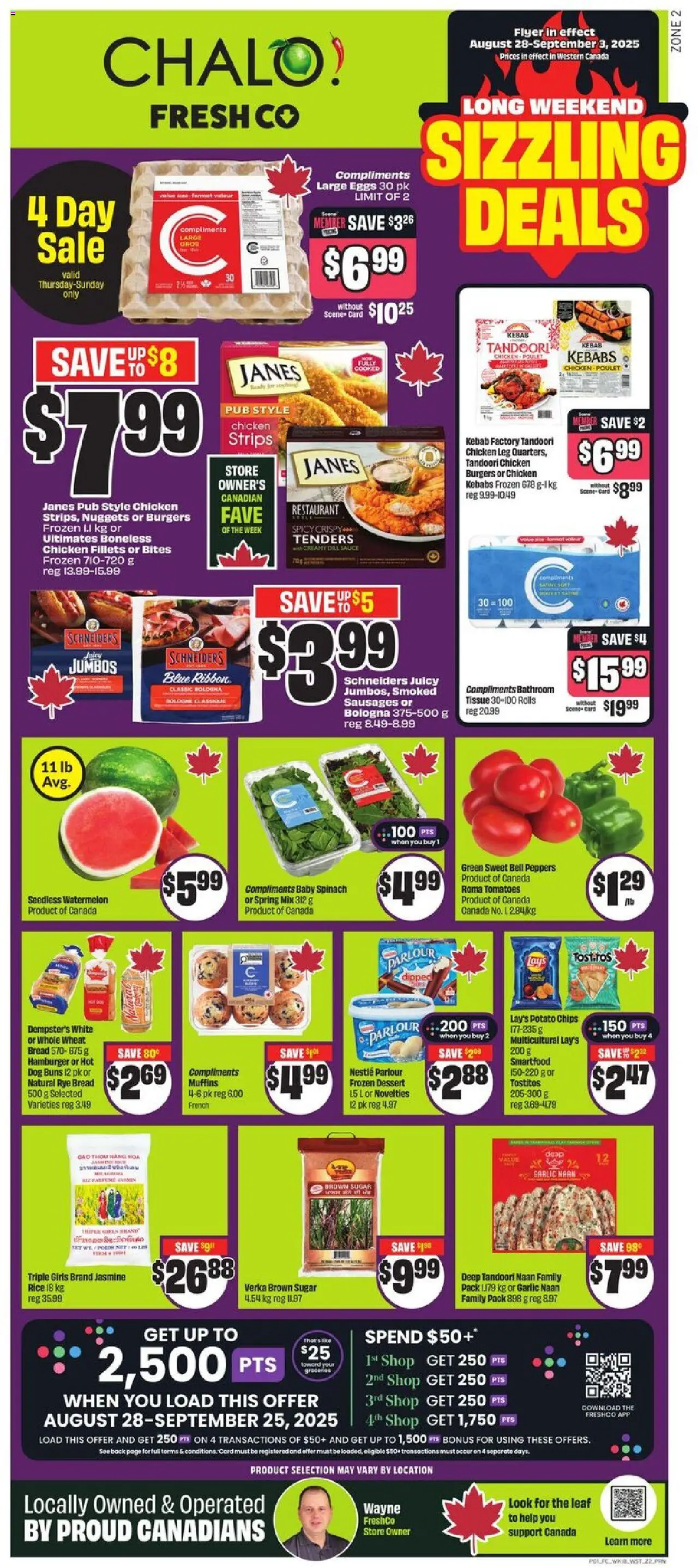 FreshCo flyer valid from Aug 28, 2025 - page number 1