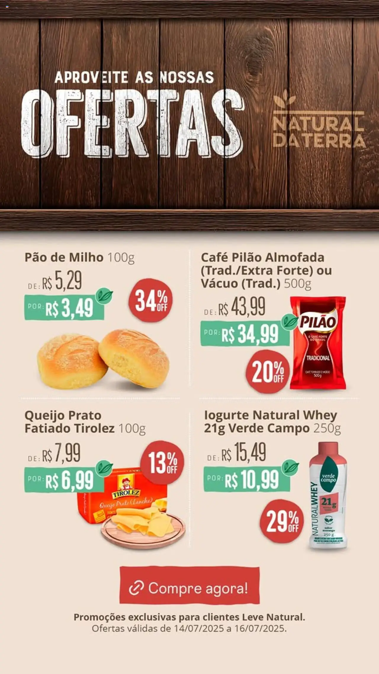 Natural da Terra folheto "Ofertas da semana" válido a partir de 14/07/2025 - número de página 1
