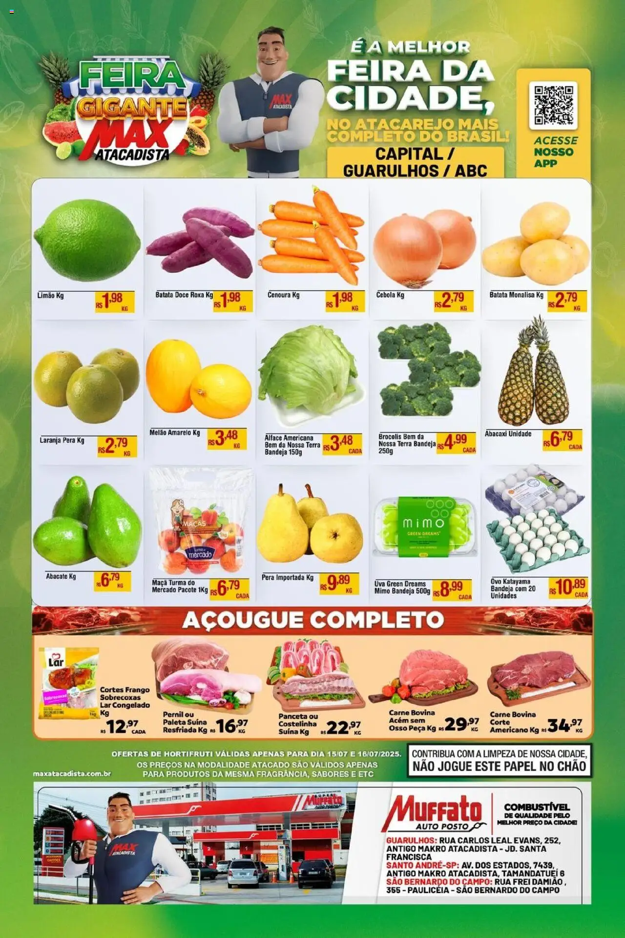 Max Atacadista folheto "Ofertas Feira" válido a partir de 15/07/2025 - número de página 1