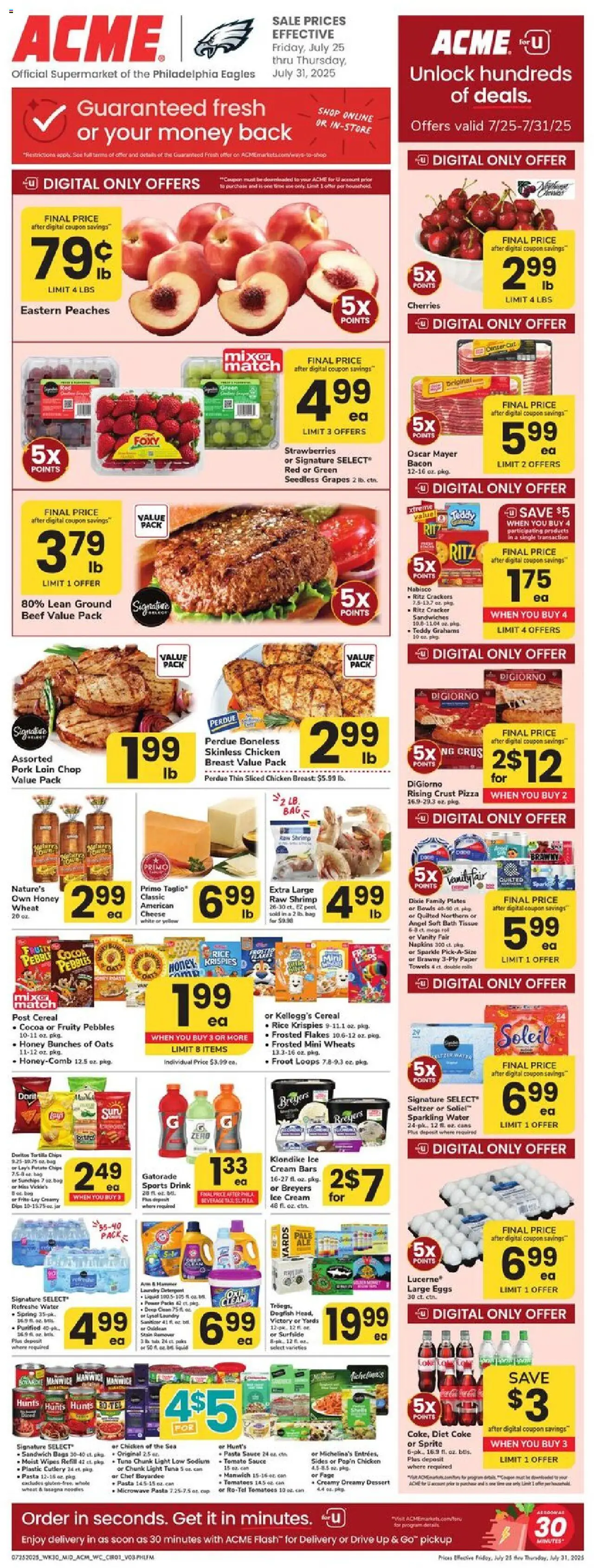 Acme Weekly Ad - PA from 07/25/2025 - Circular, Flyer - Page number 1