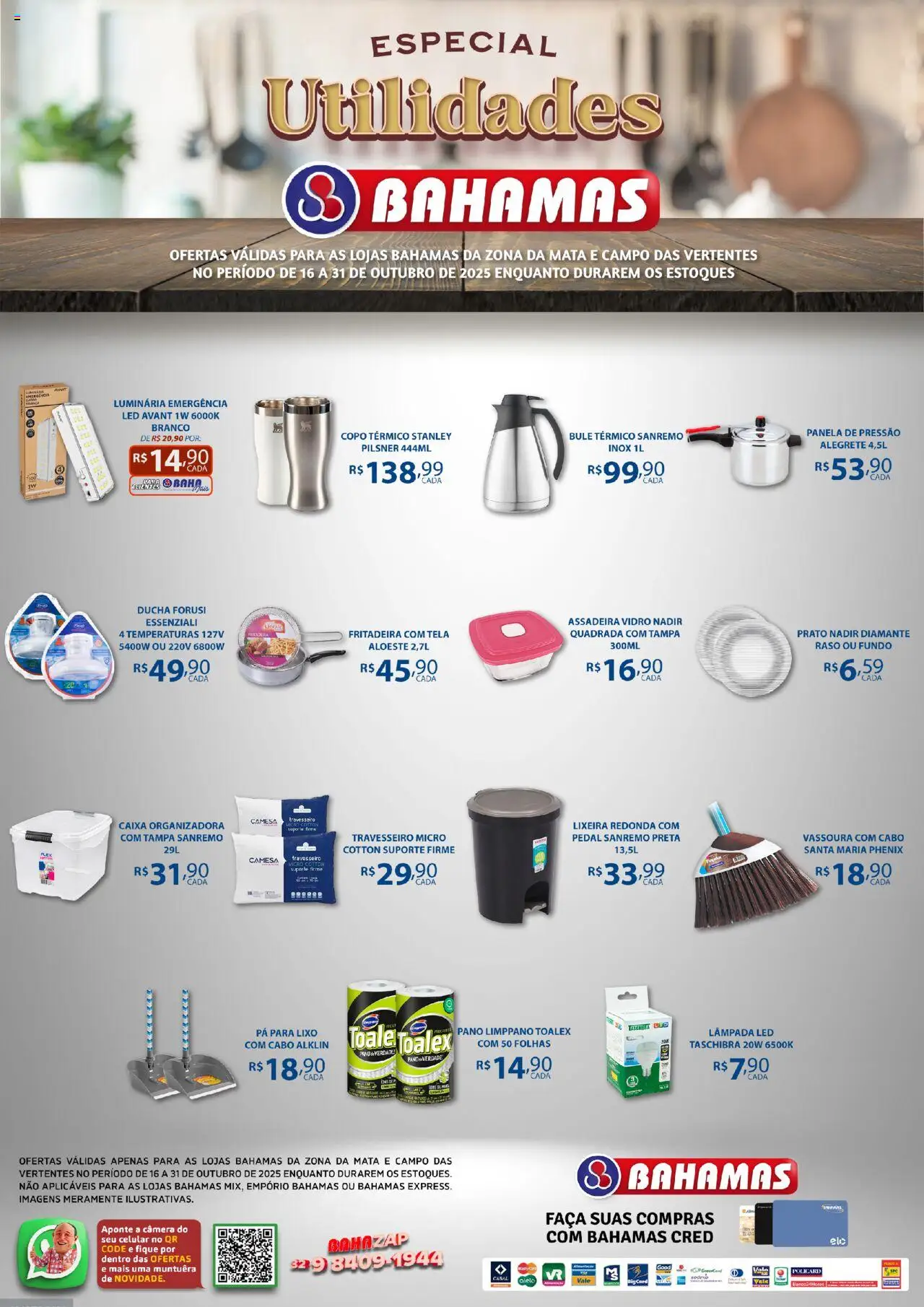 Bahamas Supermercados folheto "Ofertas Especial Utilidades" válido a partir de 16/10/2025 - número de página 1