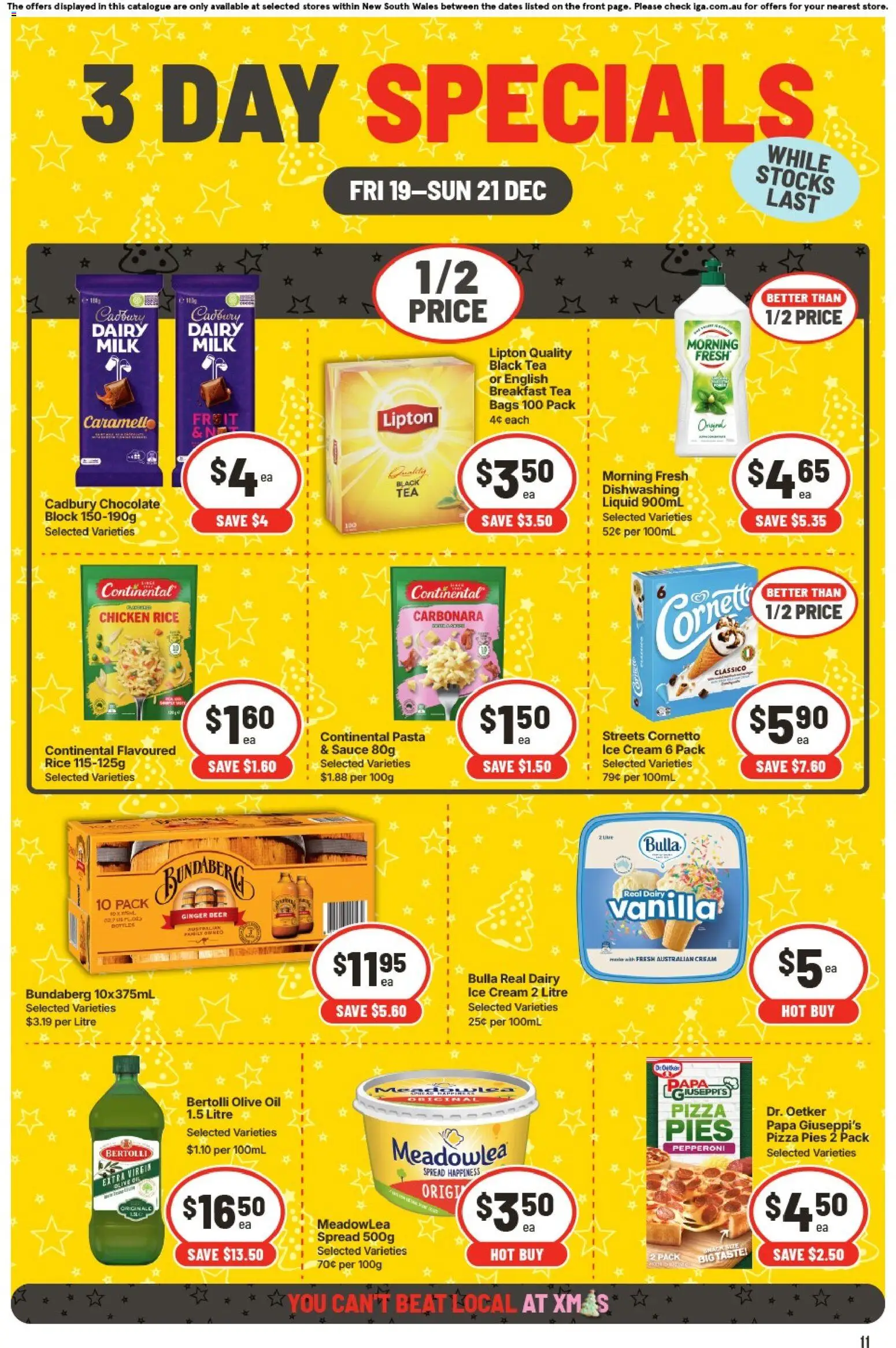 Preview of catalogue 3 Day Specials NSW from shop IGA valid 19/12/2025