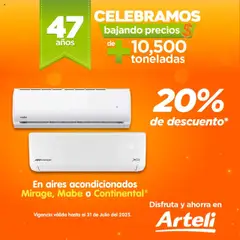 Vista previa las ofertas de la tienda Arteli - Folleto Celebramos desde el 17/07/2025 