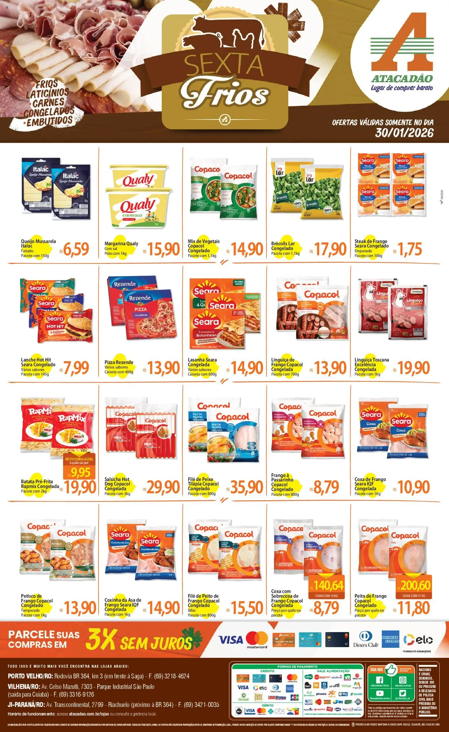 Pré-Visualização do folheto "Ofertas - RO" da loja Atacadão válido a partir de 30/01/2026