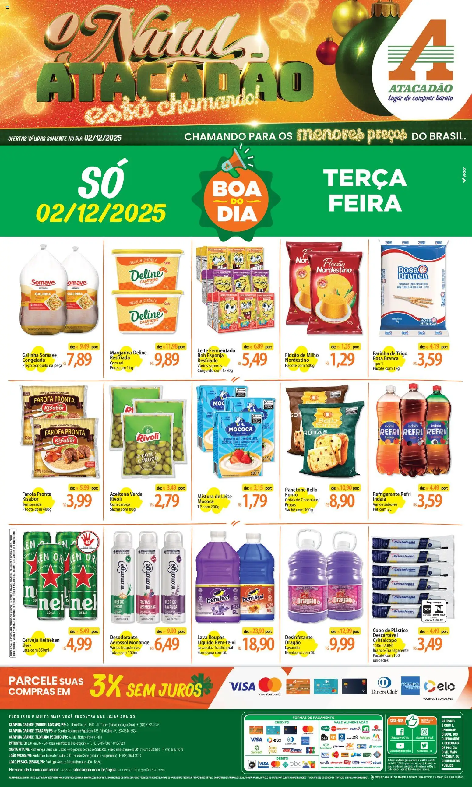 Pré-Visualização do folheto "Ofertas - PB" da loja Atacadão válido a partir de 02/12/2025