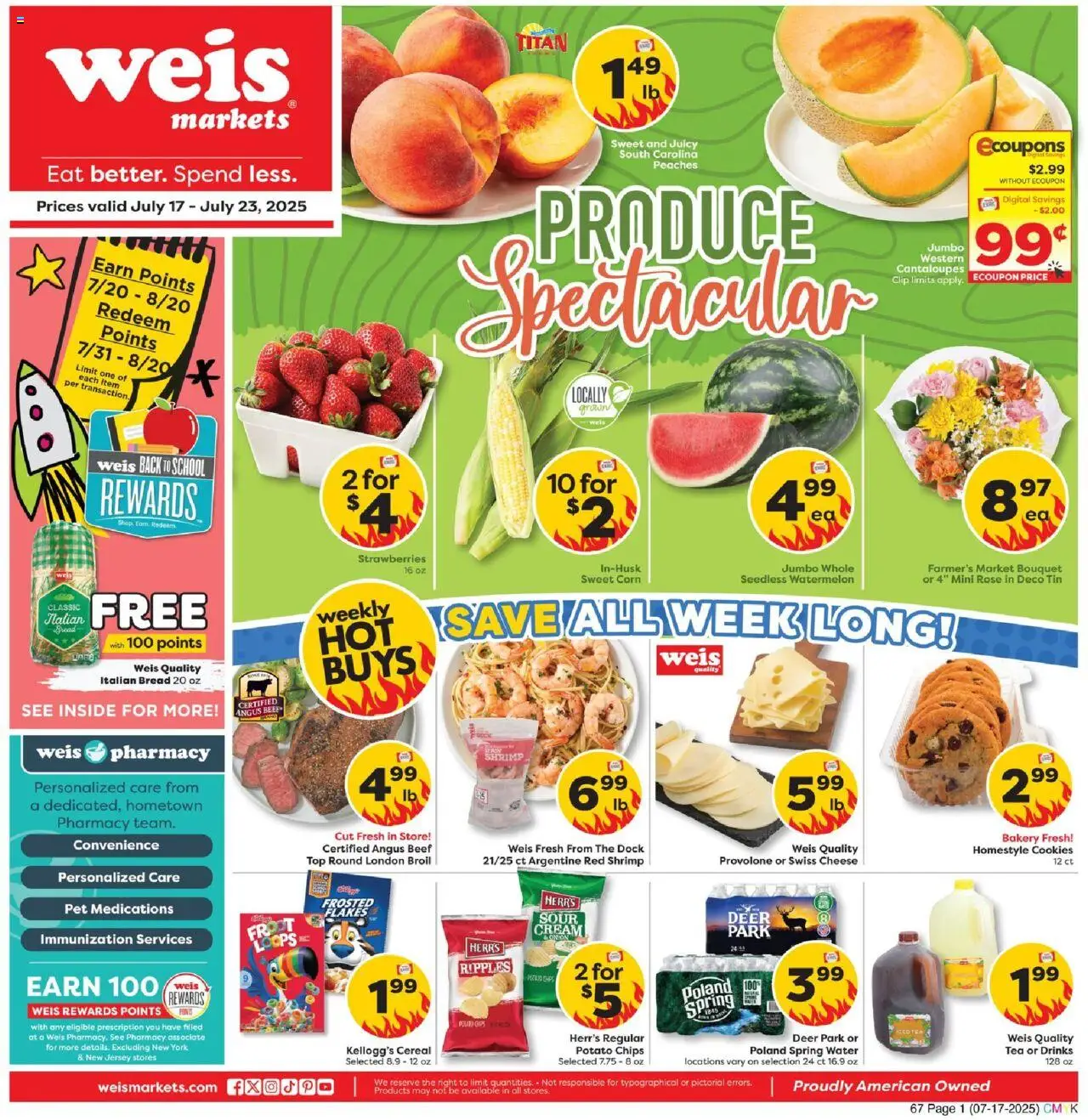 Weis Weekly Ad from 07/17/2025 - Flyer - Page number 1