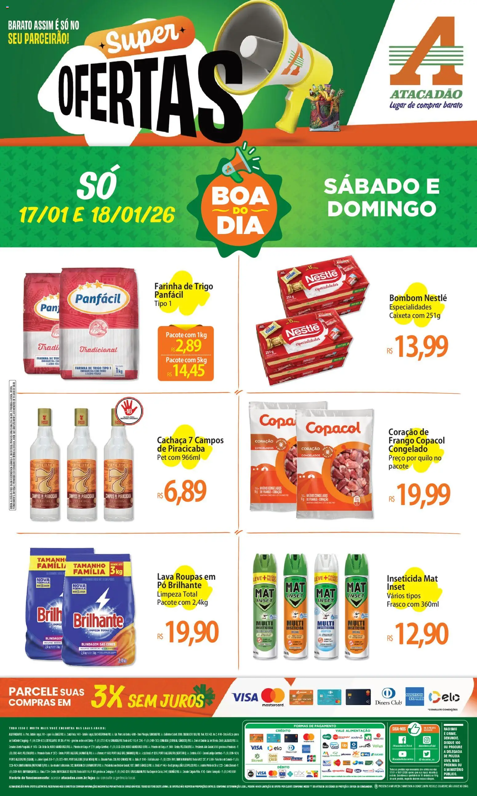 Pré-Visualização do folheto "Ofertas - RS" da loja Atacadão válido a partir de 17/01/2026