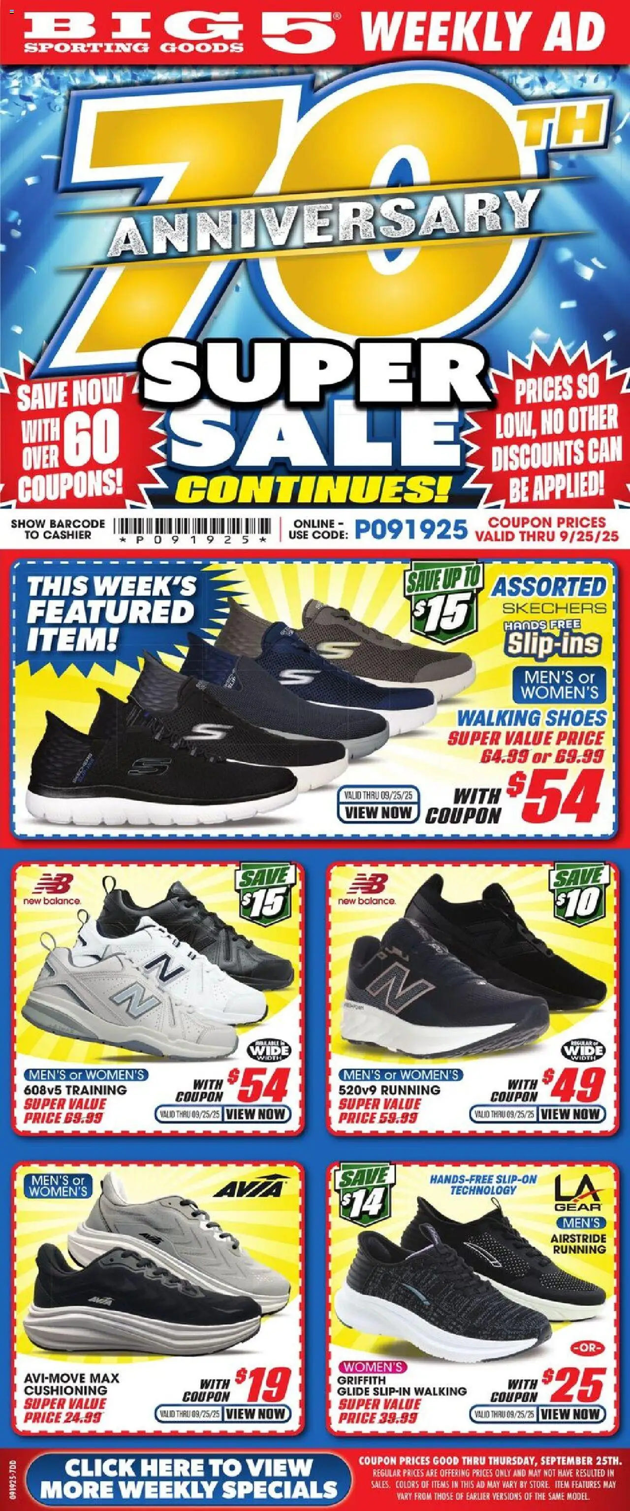 Big 5 Sporting Goods Weekly Ad from 09/19/2025 - Flyer - Page number 1