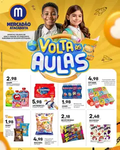 Pré-Visualização do folheto "Ofertas Voltas às Aulas" da loja Mercadão Atacadista válido a partir de 02/02/2026