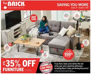 Un aperçu du dépliant Weekly flyer / circulaire du magasin The Brick est valide à partir 28 oct. 2025