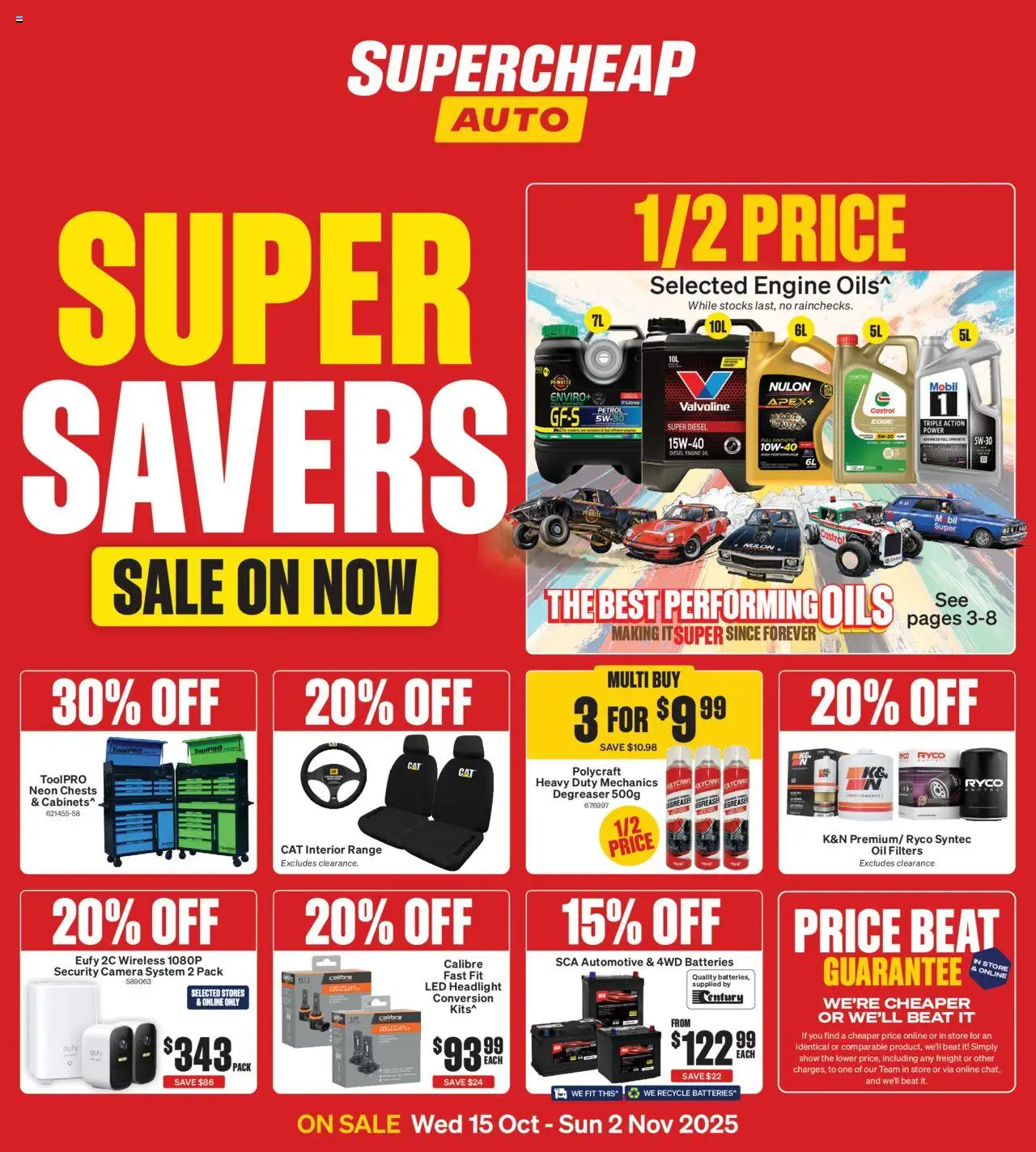 Supercheap Auto catalogue valid from 15/10/2025 - page 1