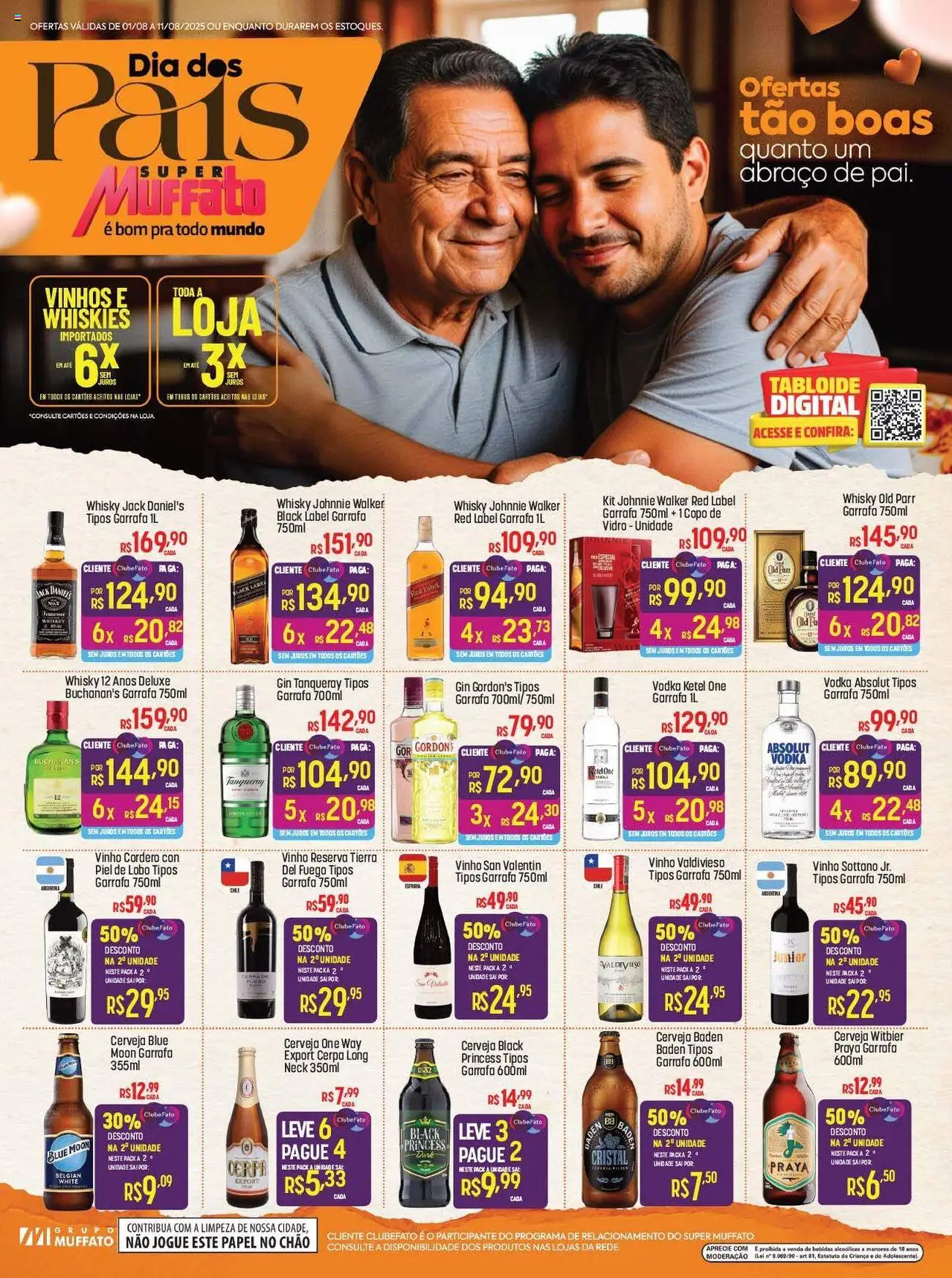 Super Muffato folheto "Ofertas Dia dos Pais" válido a partir de 01/08/2025 - número de página 1
