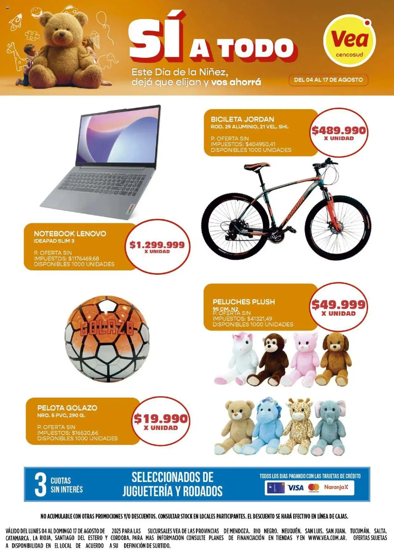 Vea Oferta especial dia de la niñez del 04/08/2025 >> Catálogo