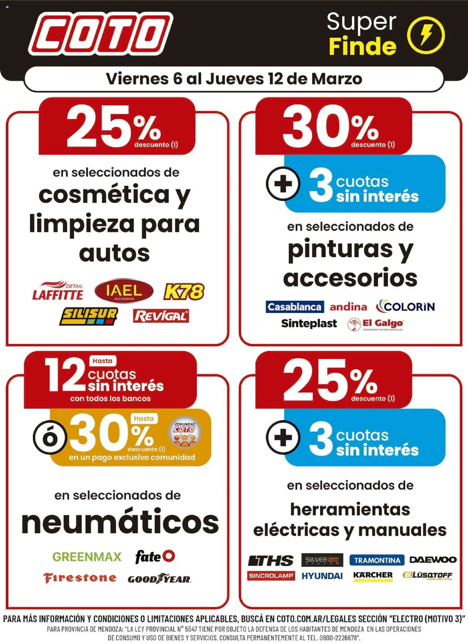 Vista previa del folleto de la tienda Coto válido desde el 06/03/2026 - Neumáticos, Herramientas