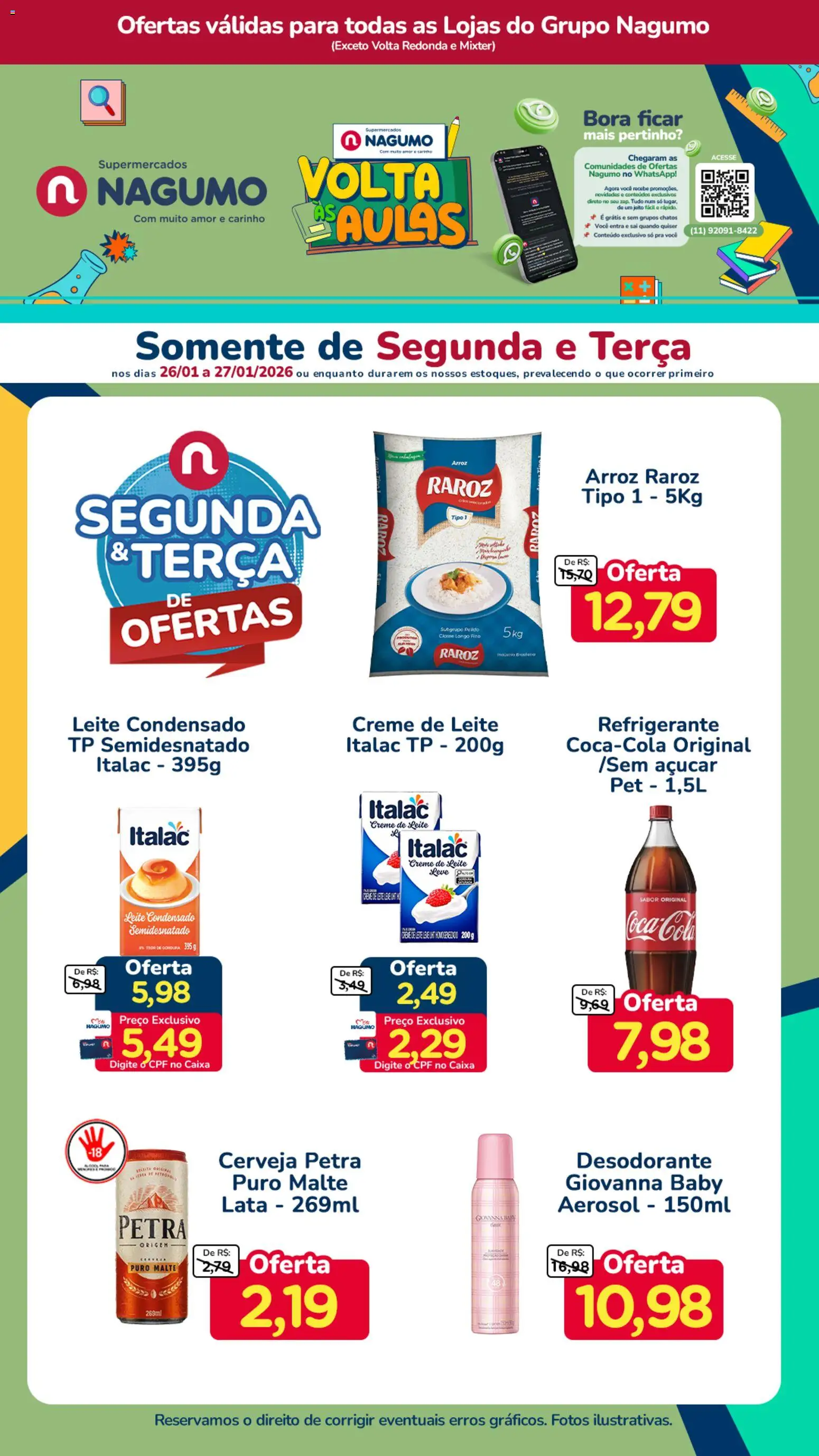 Pré-Visualização do folheto "Ofertas Segunda e Terça" da loja Nagumo válido a partir de 26/01/2026