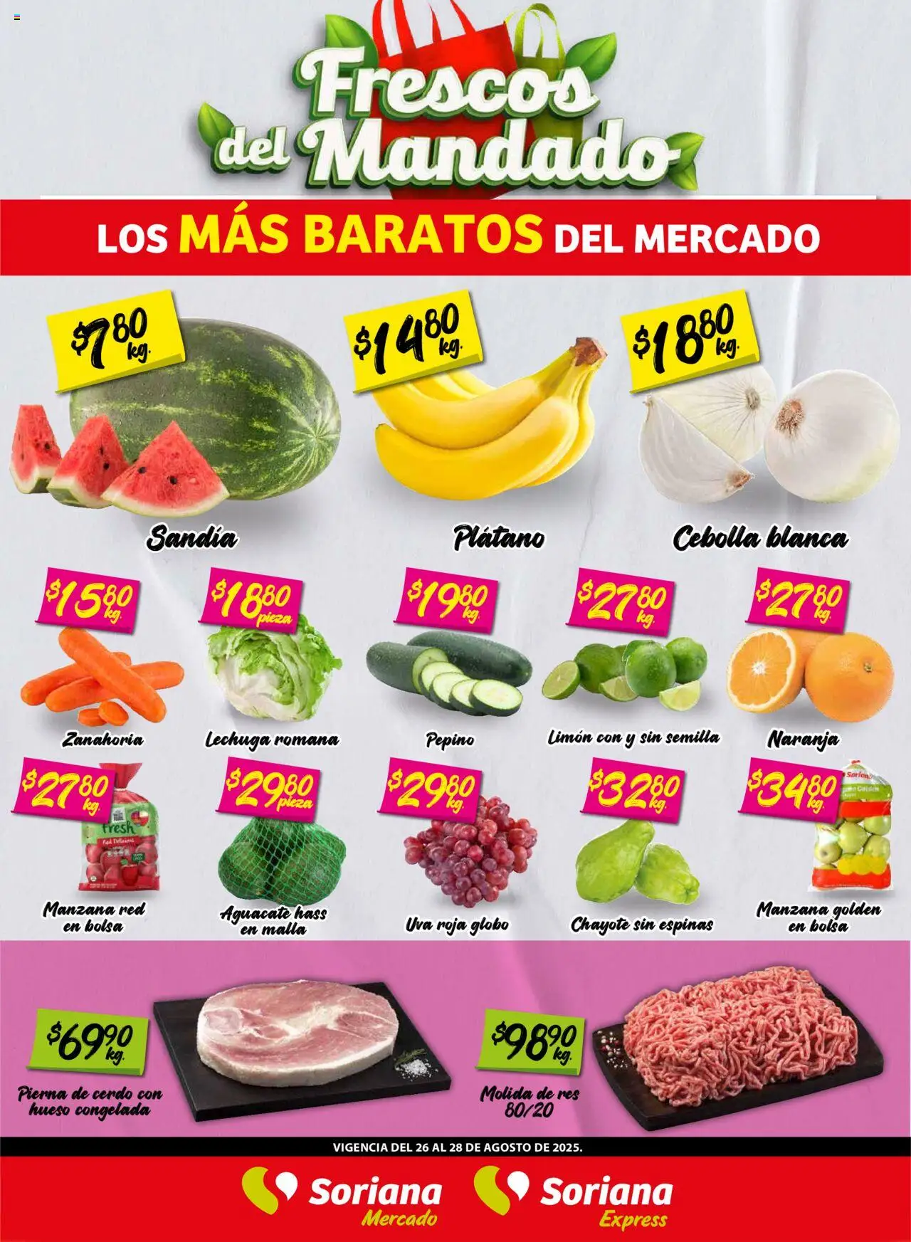 Frescos del Mandado Mercado: Nuevo León Soriana y sus promociones válidas desde el 26/08/2025 - Número de página 1