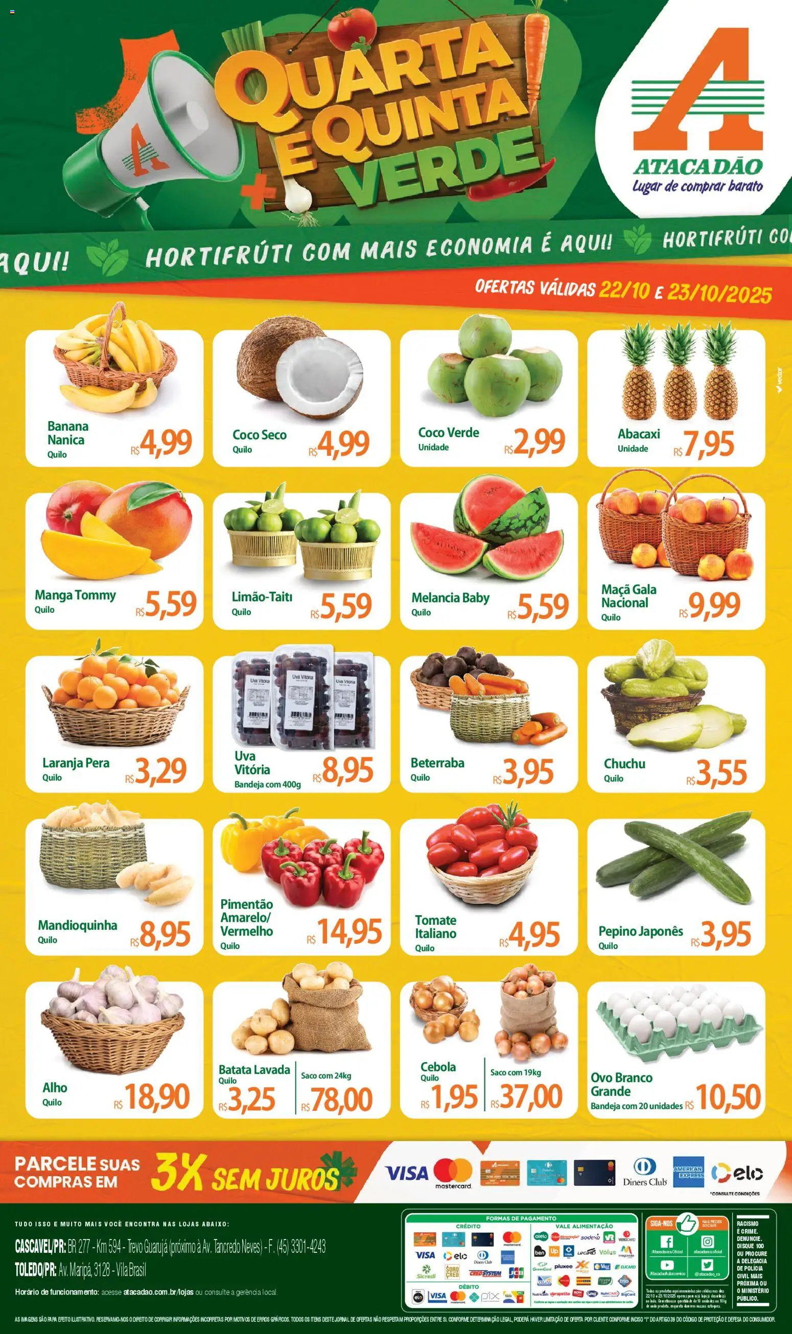 Atacadão folheto "Ofertas - PR" válido a partir de 22/10/2025 - número de página 1