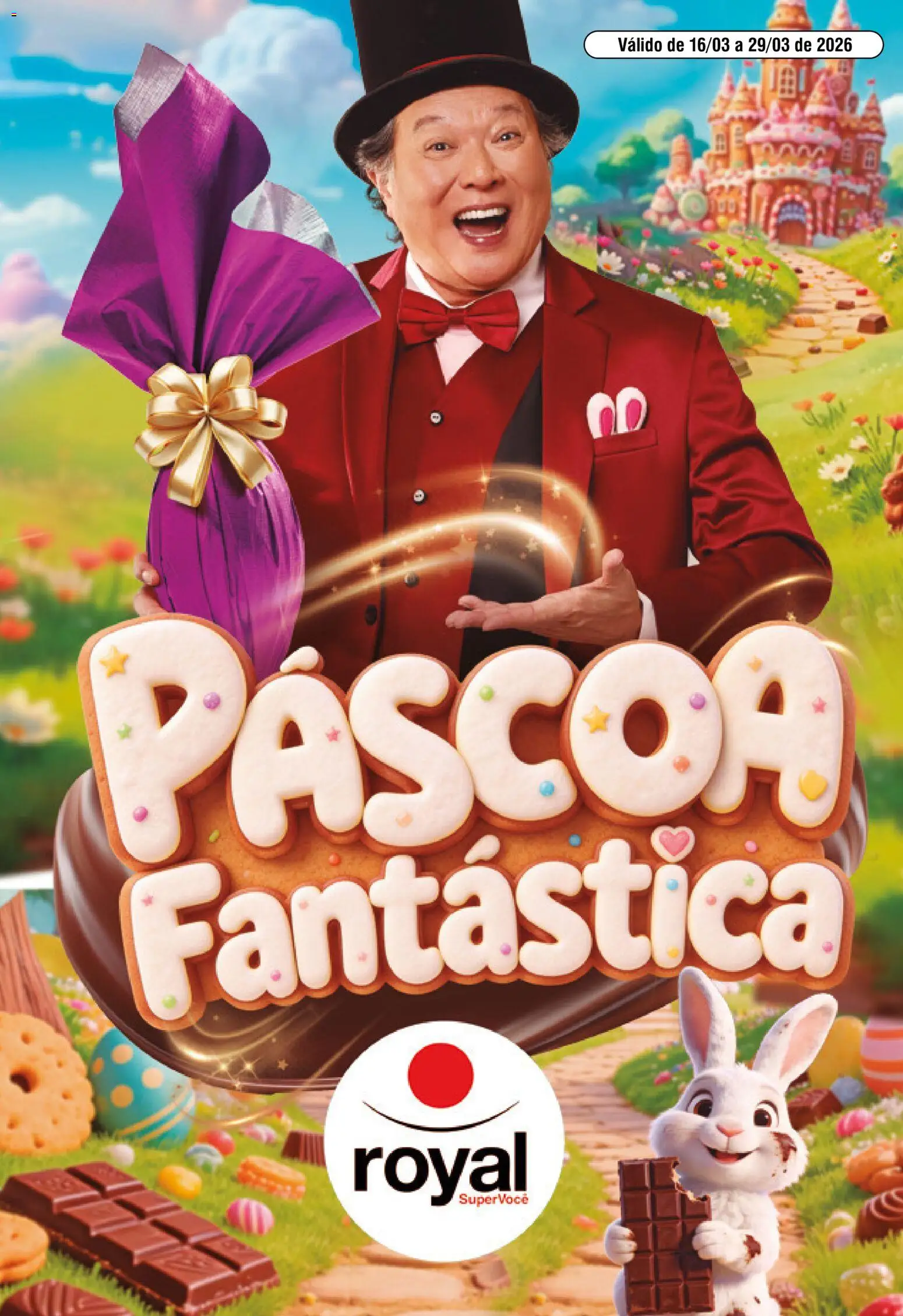 Pré-Visualização do folheto "Royal Supermercados ofertas Páscoa" da loja Royal Supermercados válido a partir de 16/03/2026