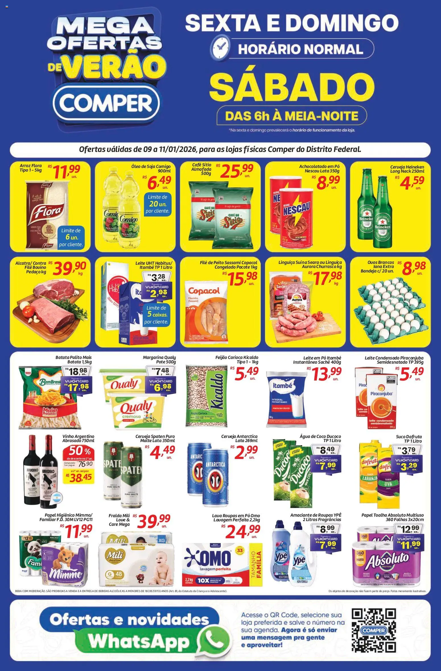 Pré-Visualização do folheto "Ofertas da semana" da loja Comper válido a partir de 09/01/2026