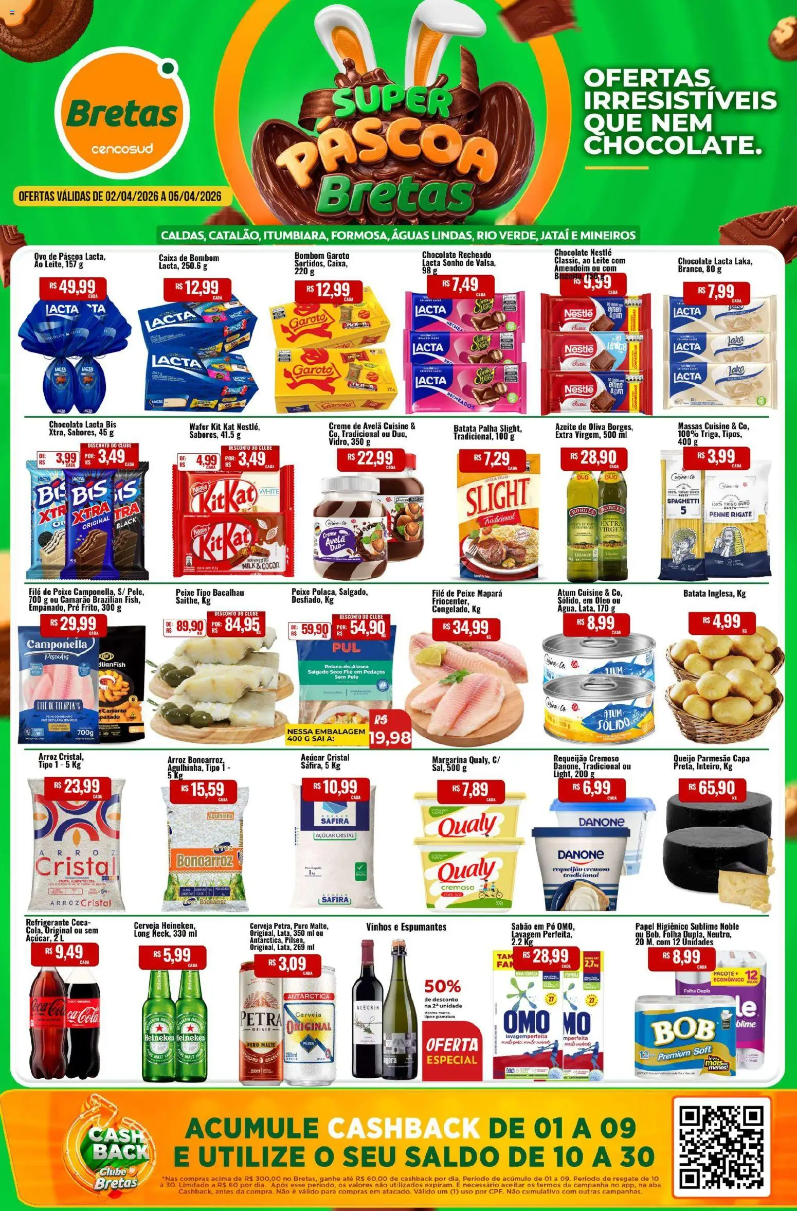 Pré-Visualização do folheto "Bretas ofertas Páscoa" da loja Bretas válido a partir de 02/04/2026