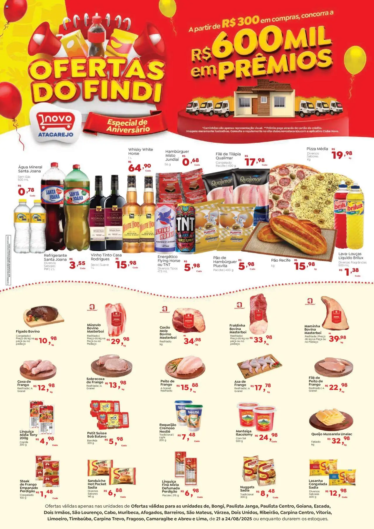 Novo Atacarejo folheto "Ofertas FDS" válido a partir de 21/08/2025 - número de página 1
