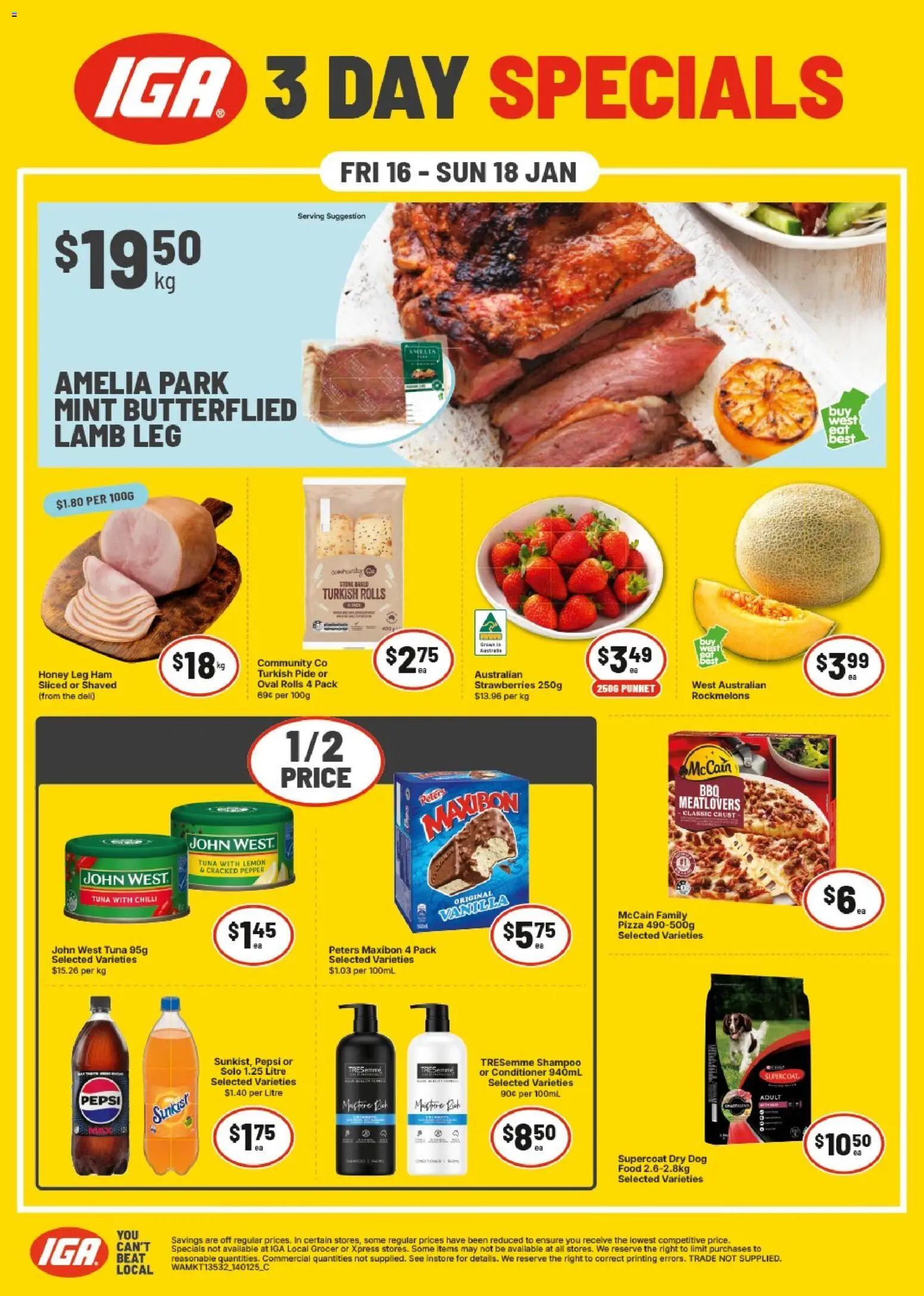 Preview of catalogue Weekend Specials NT/WA from shop IGA valid 16/01/2026