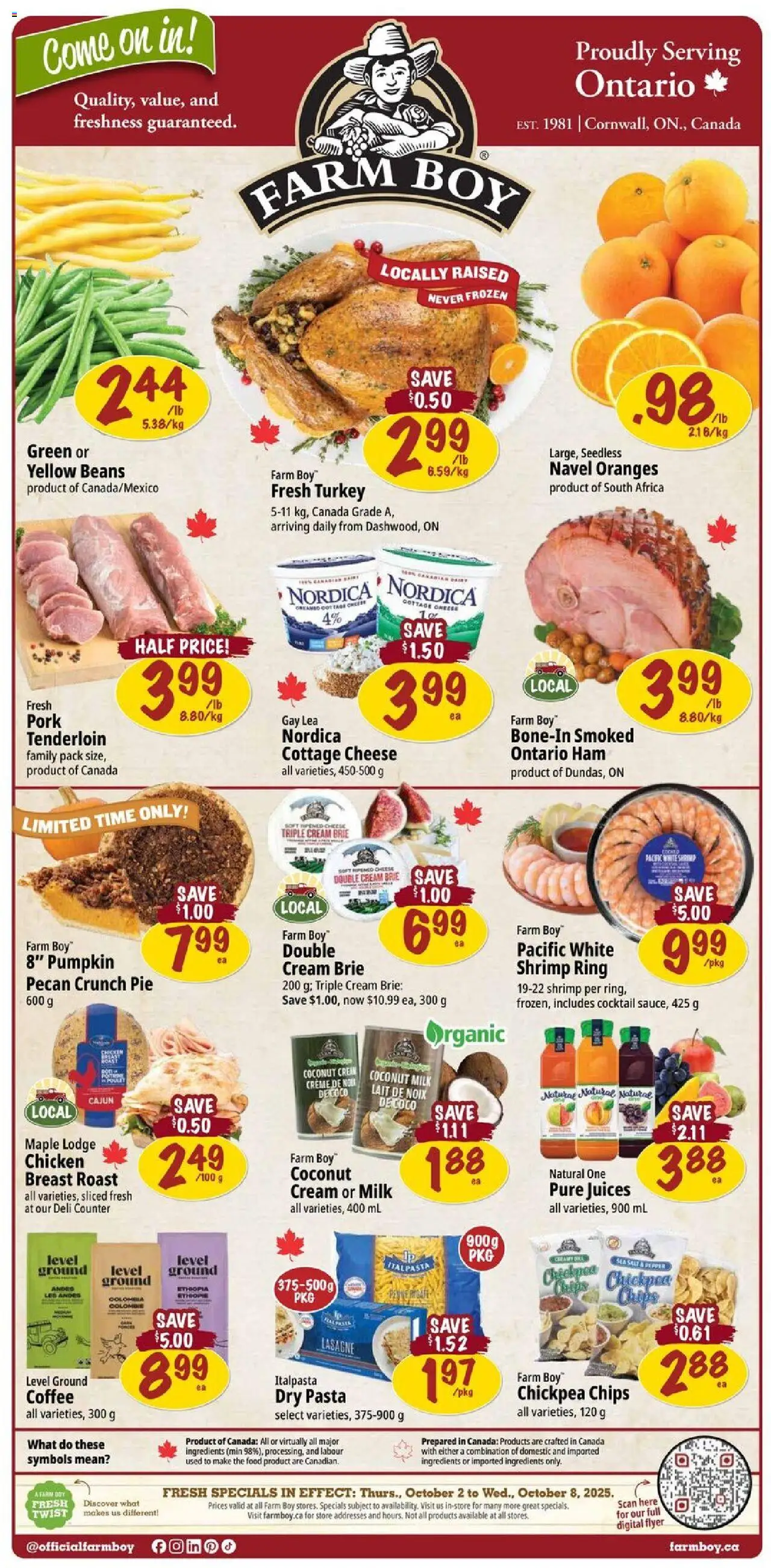 Farm Boy flyer valid from Oct 02, 2025 - page number 1