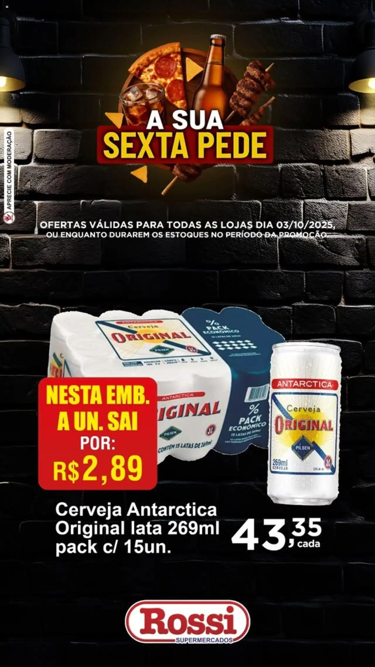 Rossi Supermercados folheto "Ofertas da semana" válido a partir de 03/10/2025 - número de página 1 - Cerveja