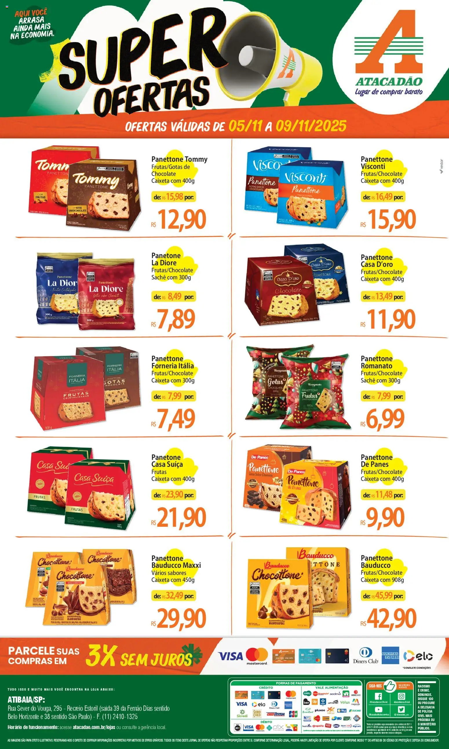Pré-Visualização do folheto "Ofertas - SP" da loja Atacadão válido a partir de 05/11/2025