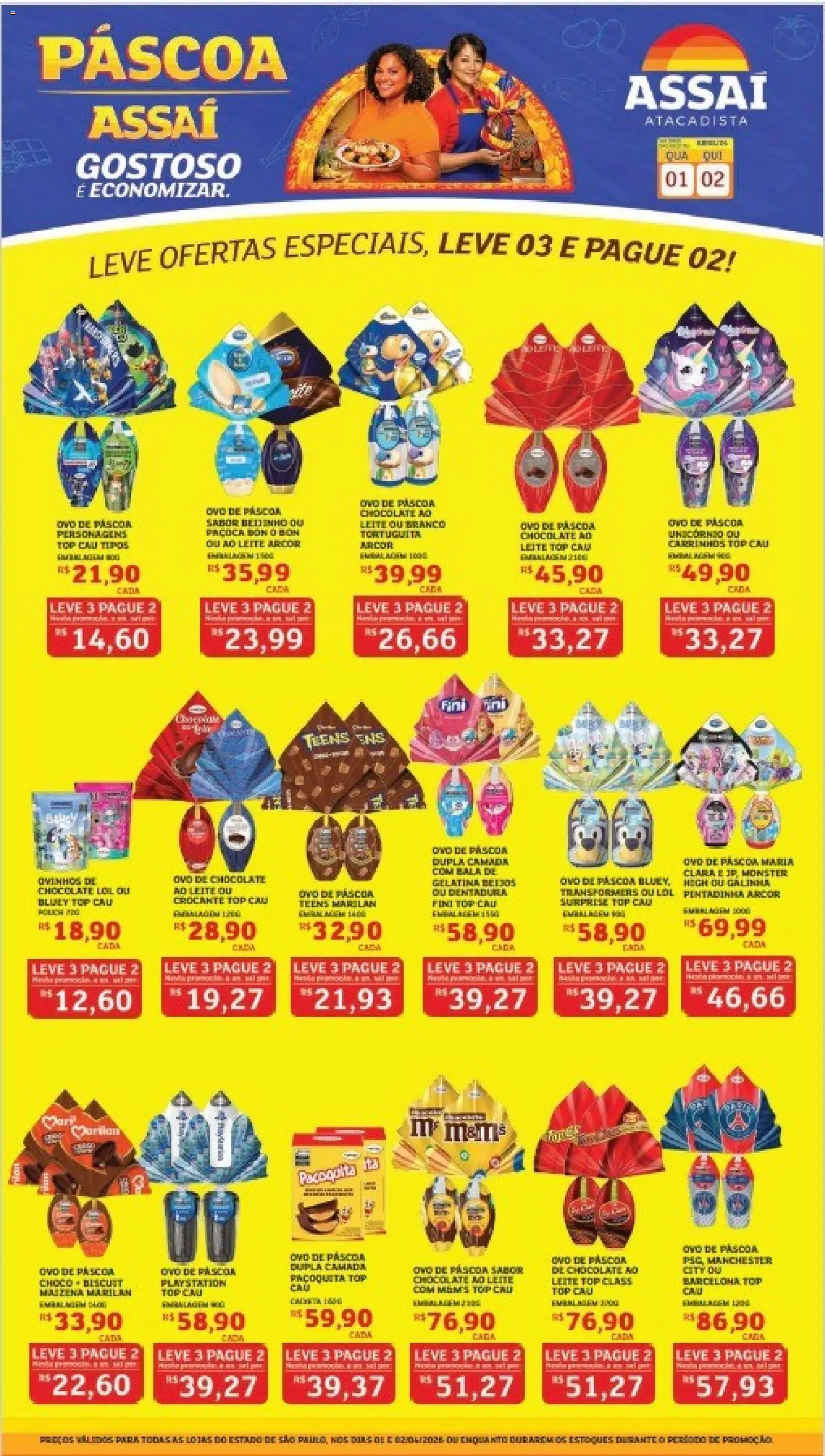 Pré-Visualização do folheto "Assaí Atacadista ofertas - SP" da loja Assaí Atacadista válido a partir de 01/04/2026