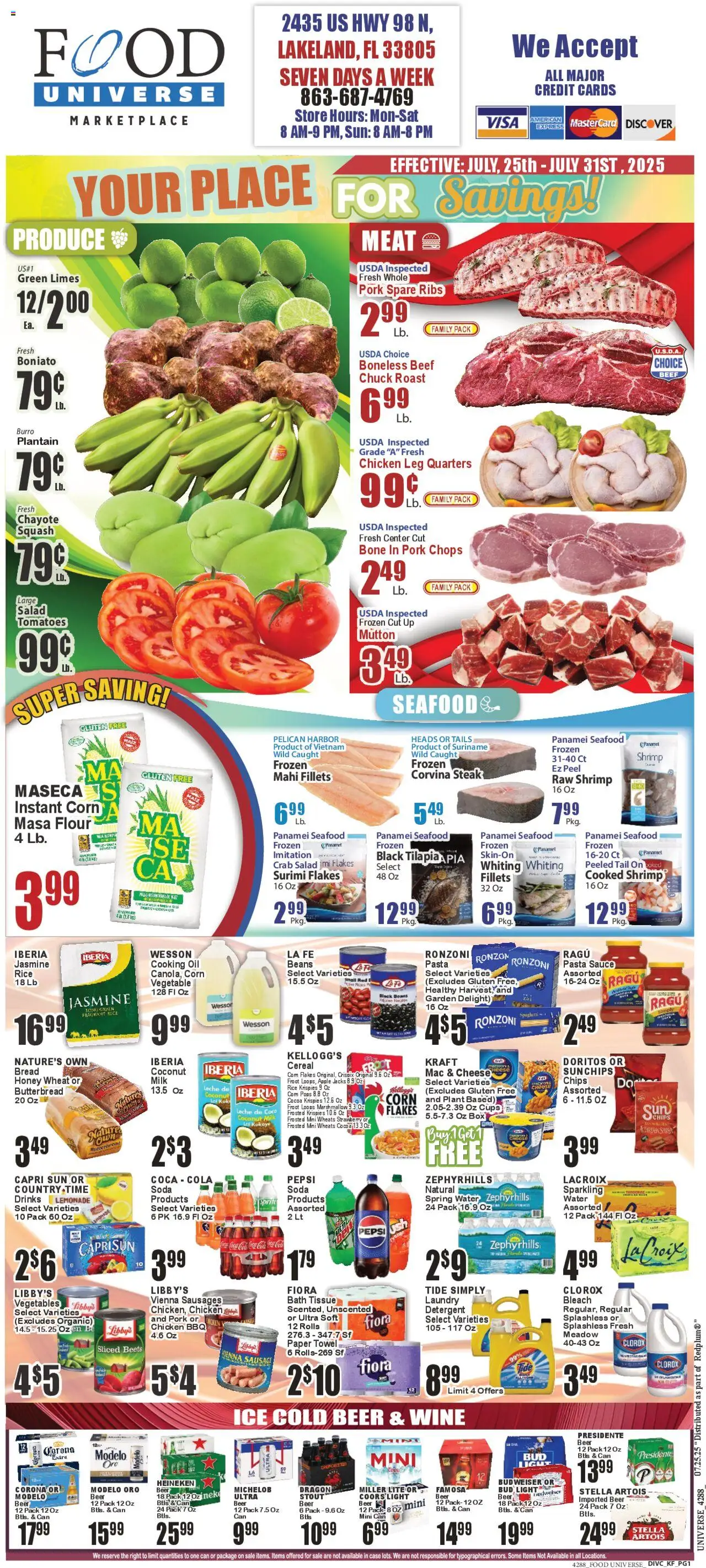 Food Universe Weekly Ad from 07/25/2025 - Flyer - Page number 1