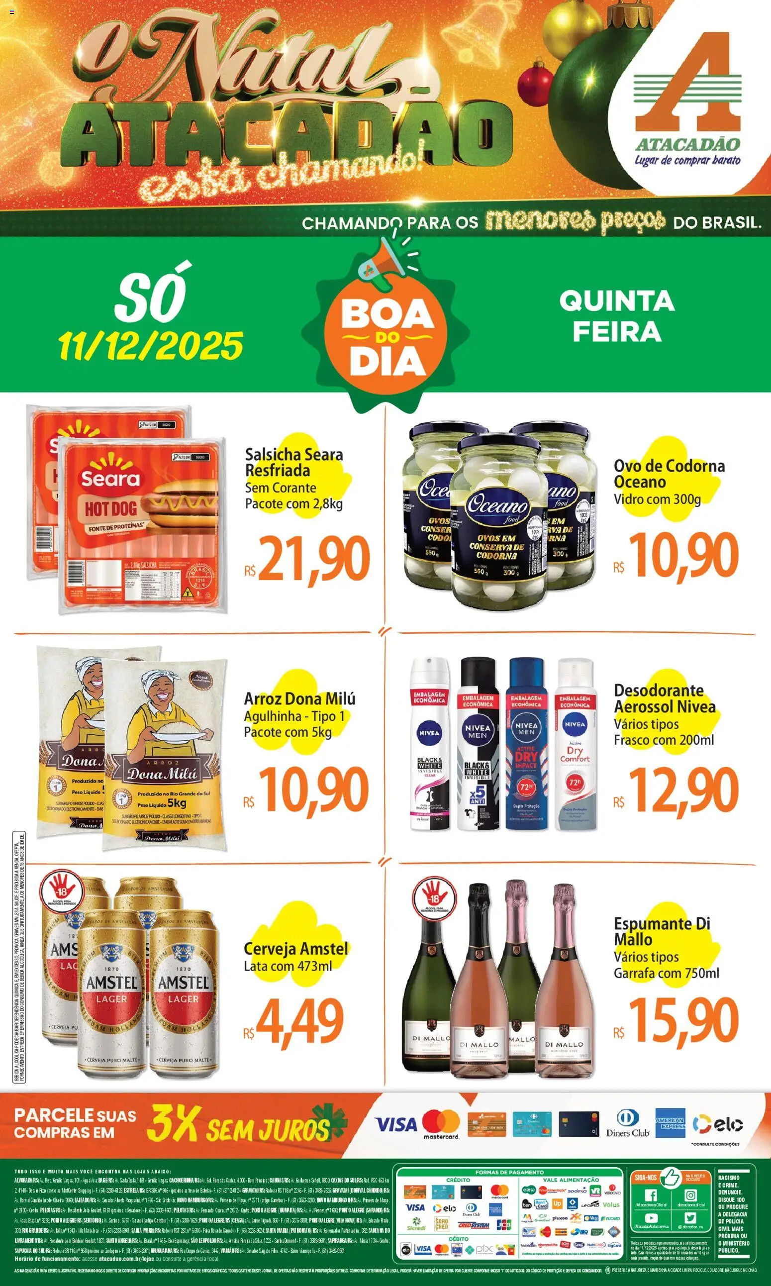 Pré-Visualização do folheto "Ofertas - RS" da loja Atacadão válido a partir de 11/12/2025