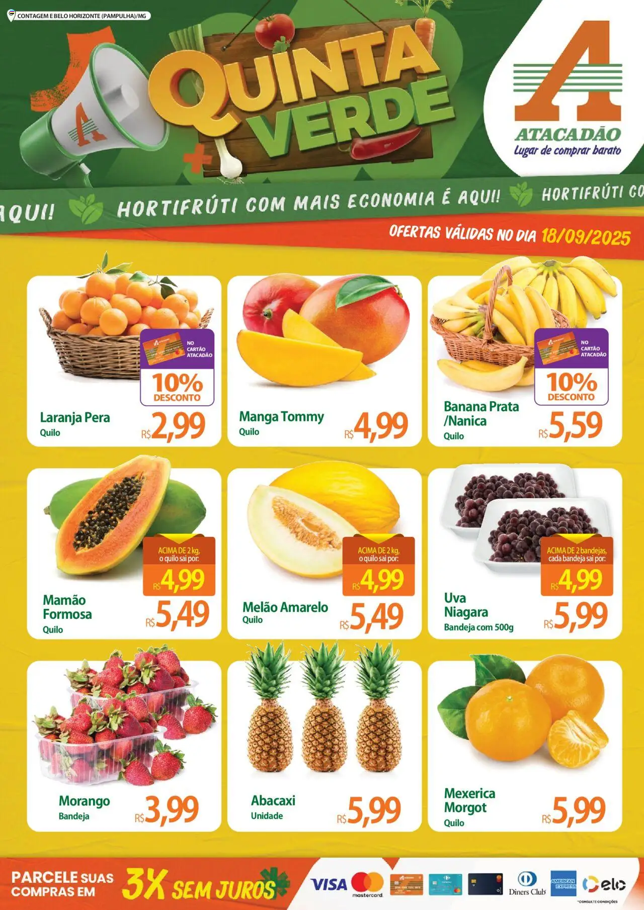 Atacadão folheto "Ofertas - MG" válido a partir de 18/09/2025 - número de página 1