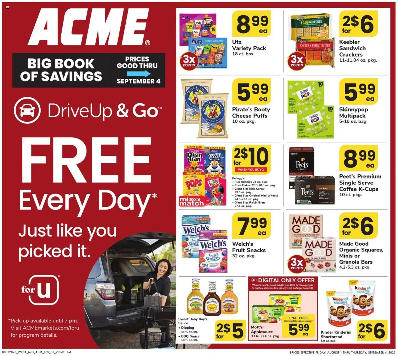 Acme Big Book of Savings from 08/01/2025 - Circular, Flyer - Page number 1